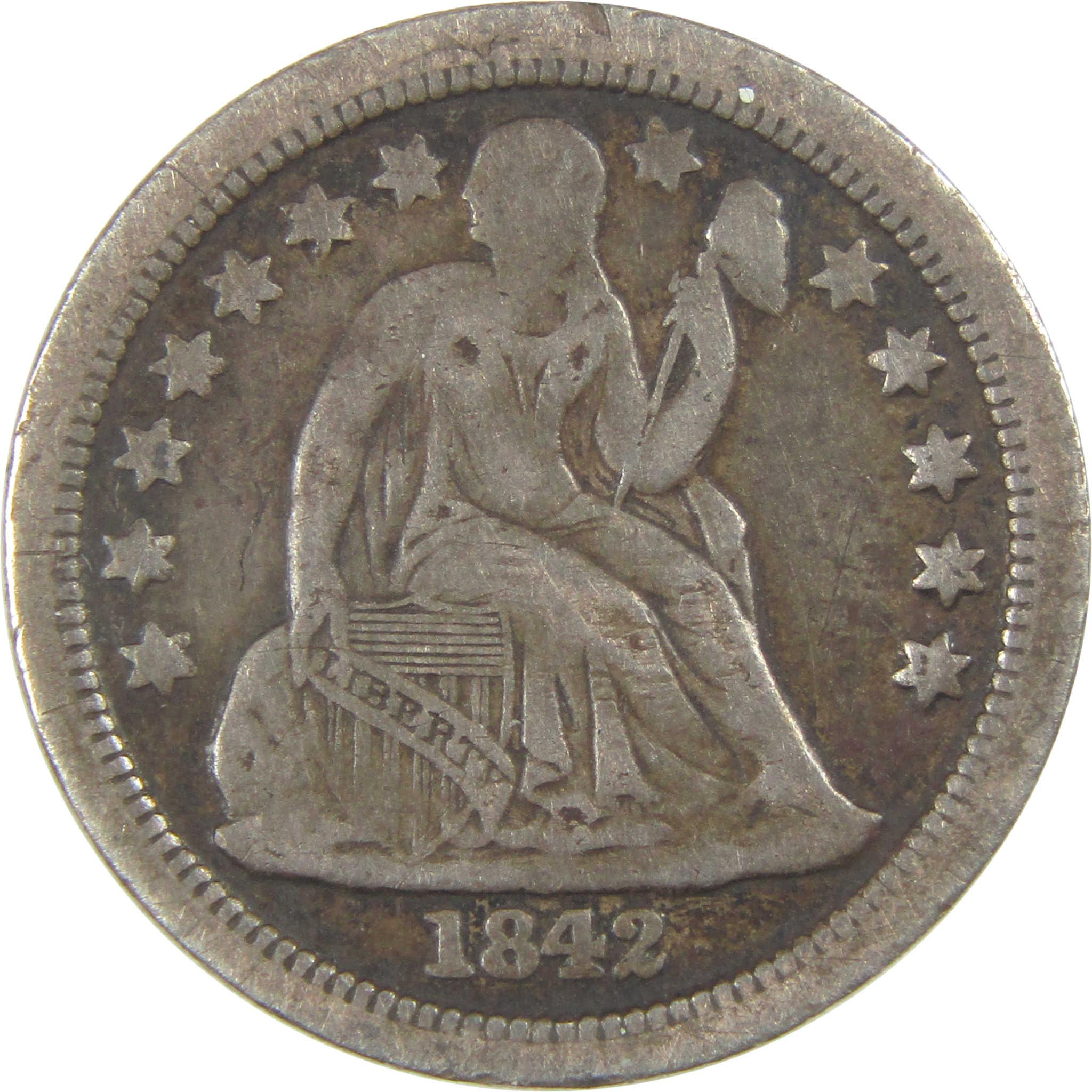 1842 O Seated Liberty Dime VF Very Fine Silver 10c Coin SKU:I19552