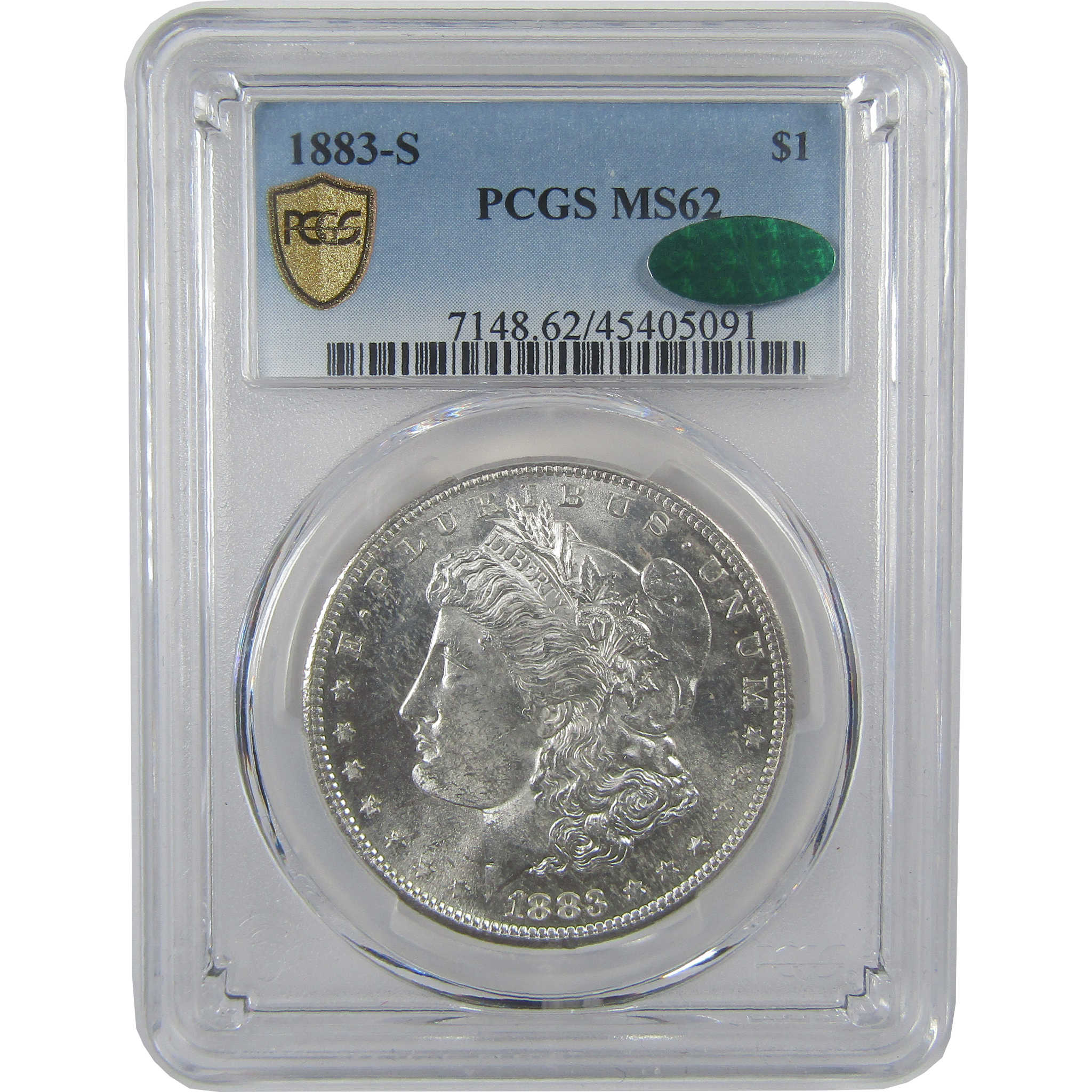 1883 S Morgan Silver Dollar MS 62 PCGS CAC Uncirculated $1 Coin - Morgan coin - Morgan silver dollar - Morgan silver dollar for sale - Profile Coins & Collectibles
