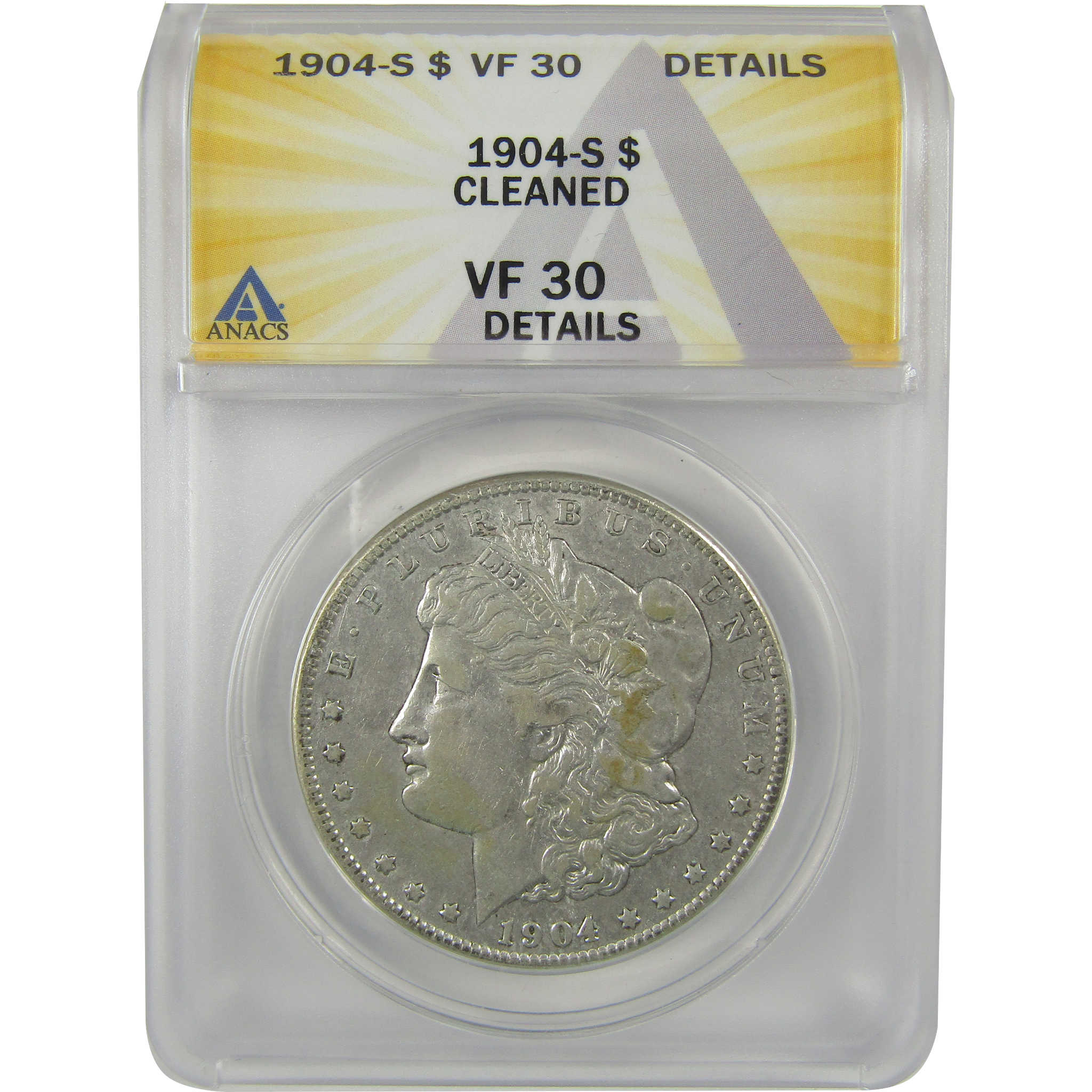 1904 S Morgan Dollar VF 30 Details ANACS Silver $1 Coin SKU:I21167 - Morgan coin - Morgan silver dollar - Morgan silver dollar for sale - Profile Coins & Collectibles