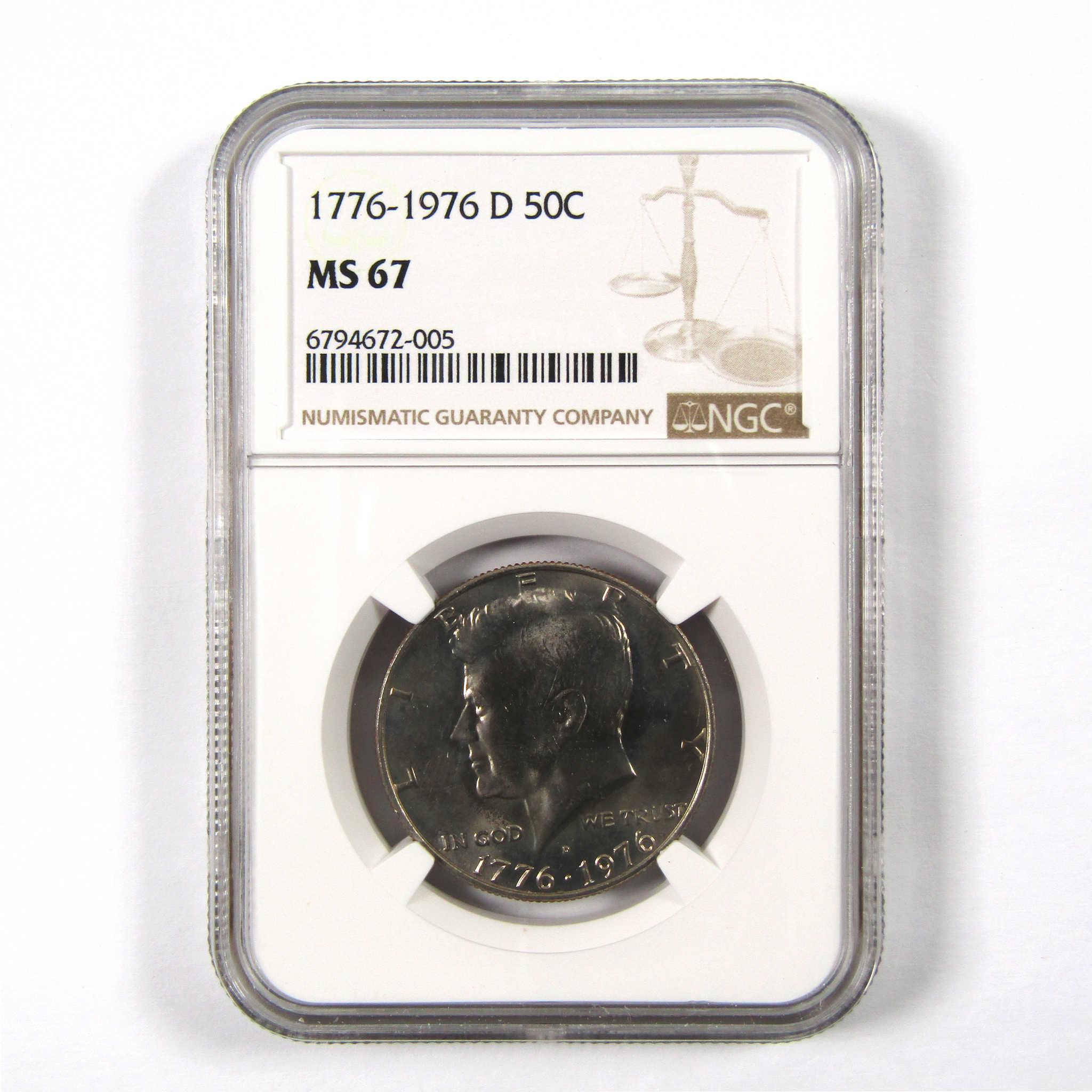 1976 D Kennedy Bicentennial 50c MS 67 NGC Clad Unc SKU:I9802