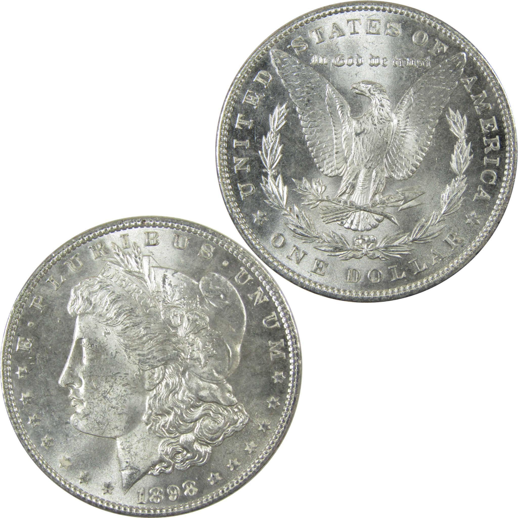 1898 Morgan Silver Dollar Uncirculated Mint State $1 Coin SKU:I27687 - Morgan coin - Morgan silver dollar - Morgan silver dollar for sale - Profile Coins & Collectibles