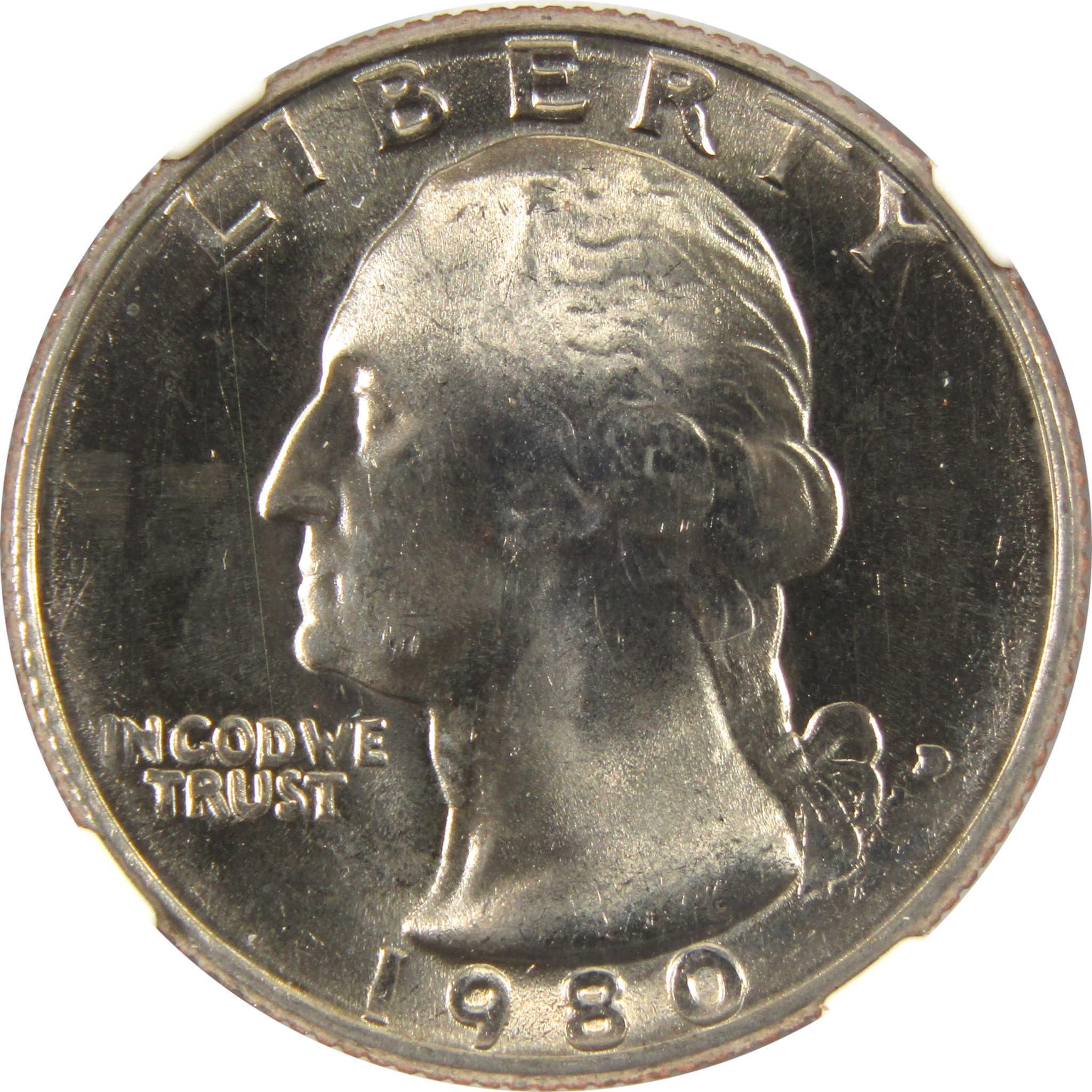 1980 D Washington Quarter MS 67 NGC Clad 25c Uncirculated SKU:I9538