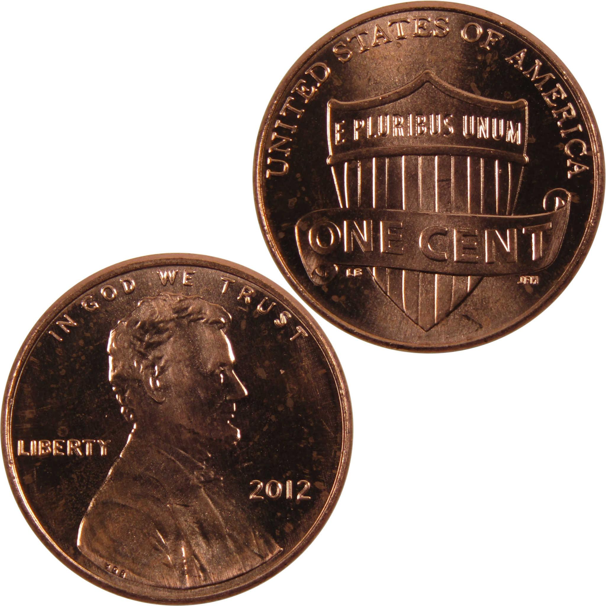 2012 Lincoln Shield Cent BU Uncirculated Penny 1c Coin