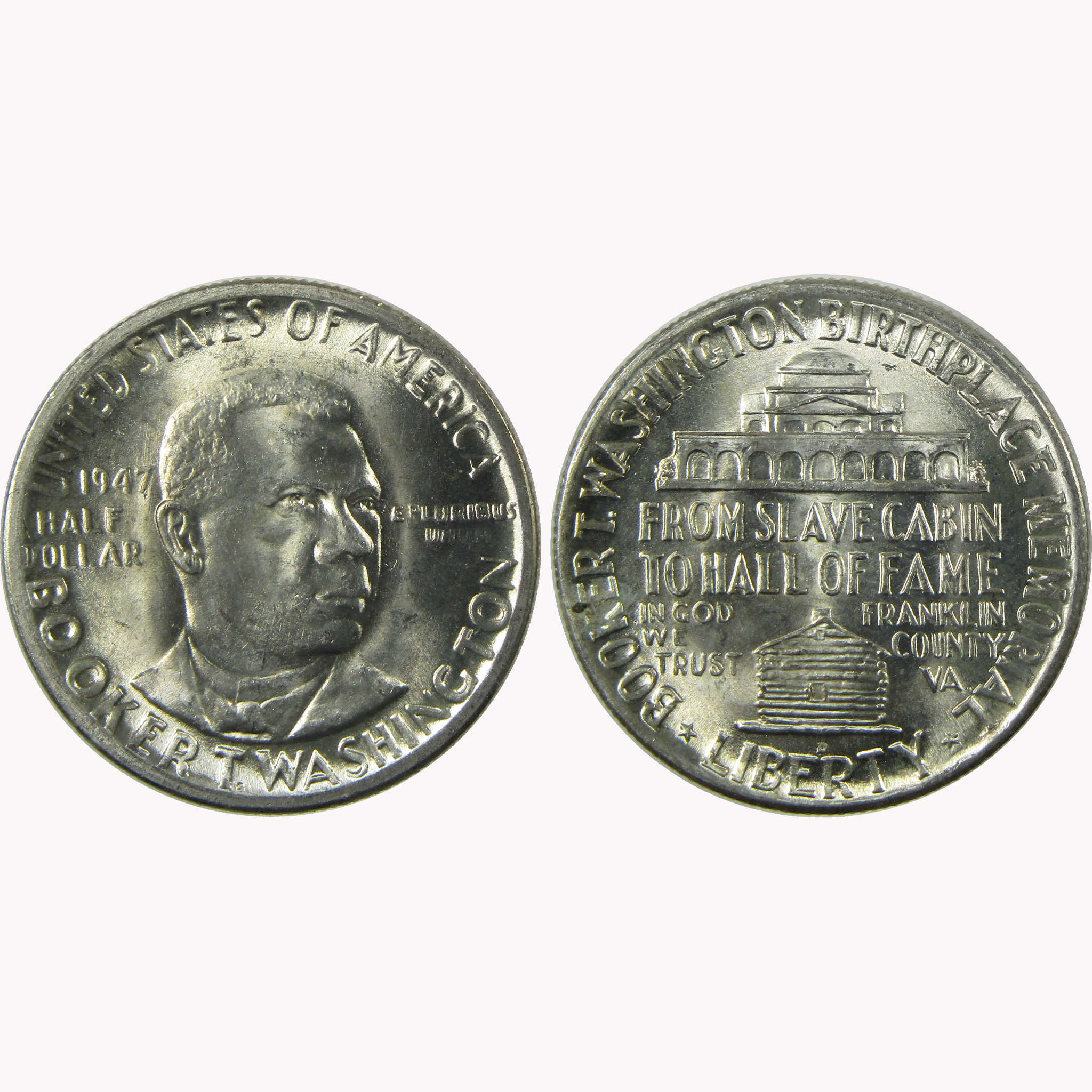 1947 PDS Booker T Washington 50c 3 Coin All Mint Set BU Choice Unc