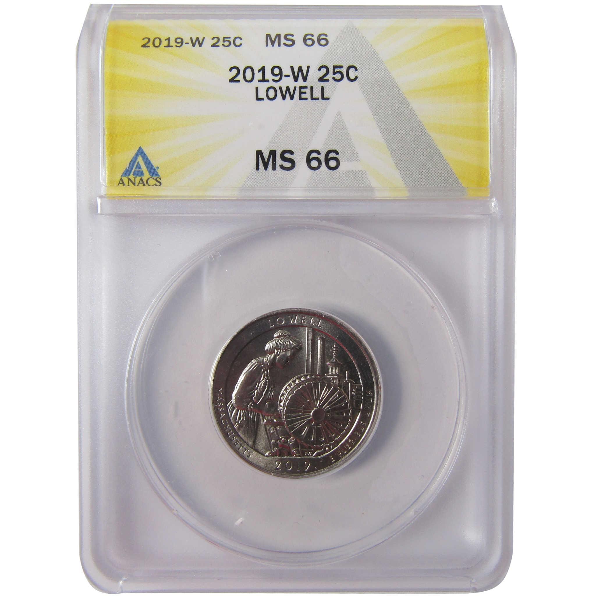 2019 W Lowell National Historical Park Quarter MS 66 ANACS SKU:I25611