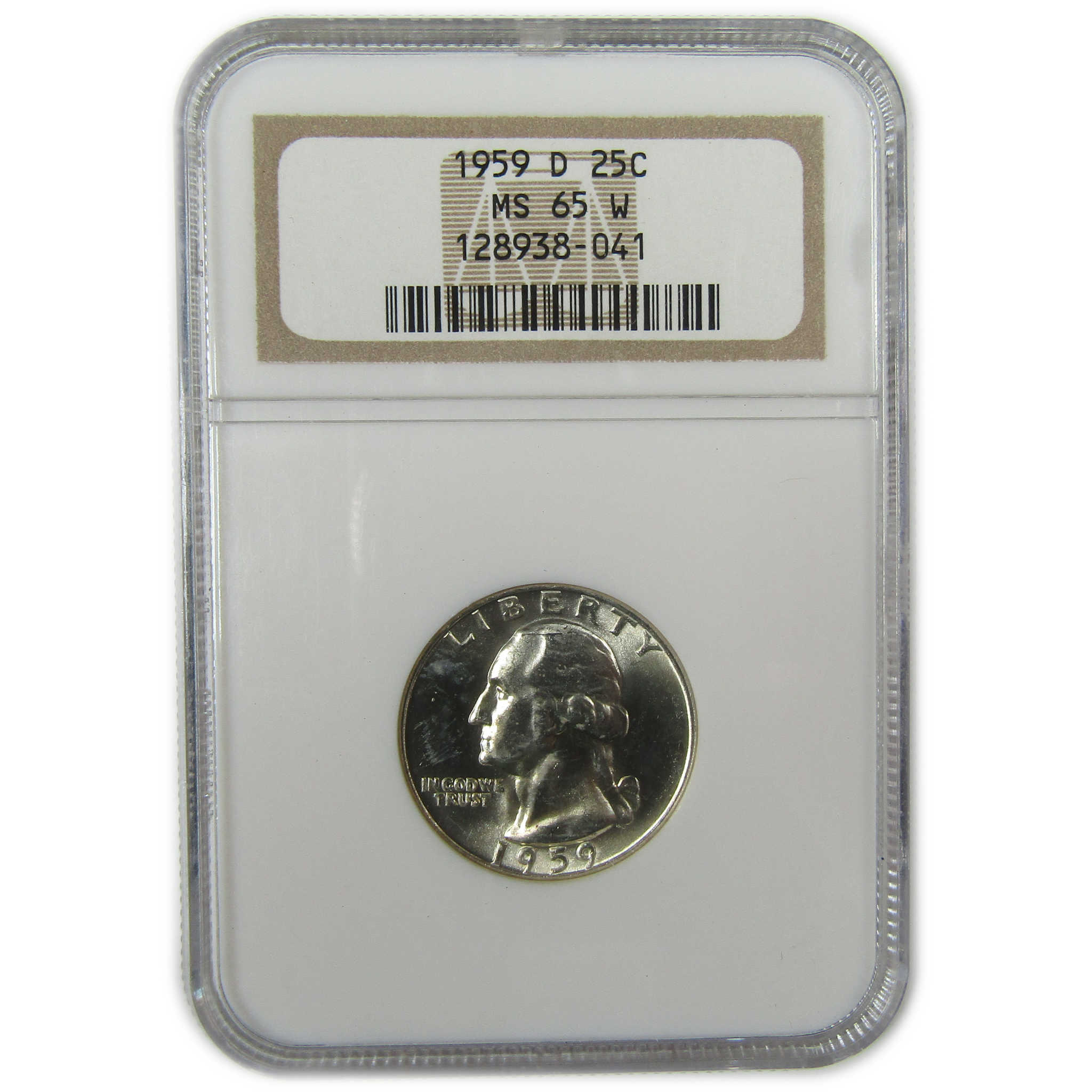 1959 D Washington Silver Quarter MS 65 W NGC Uncirculated SKU:CP1558