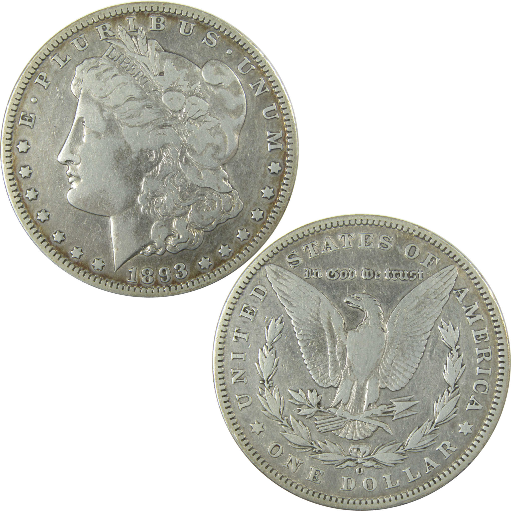 1893 O Morgan Silver Dollar F Fine Details $1 Coin SKU:I28088 - Morgan coin - Morgan silver dollar - Morgan silver dollar for sale - Profile Coins & Collectibles
