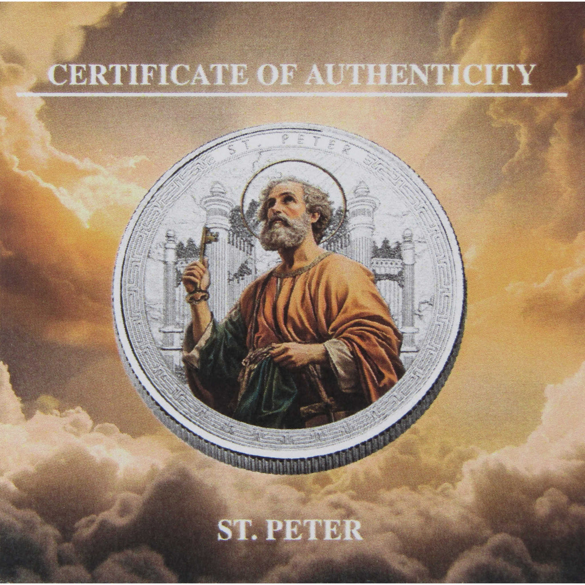 2025 Ghana 1 oz Silver Saint Peter 5 Cedis Proof Coin Collectible COA