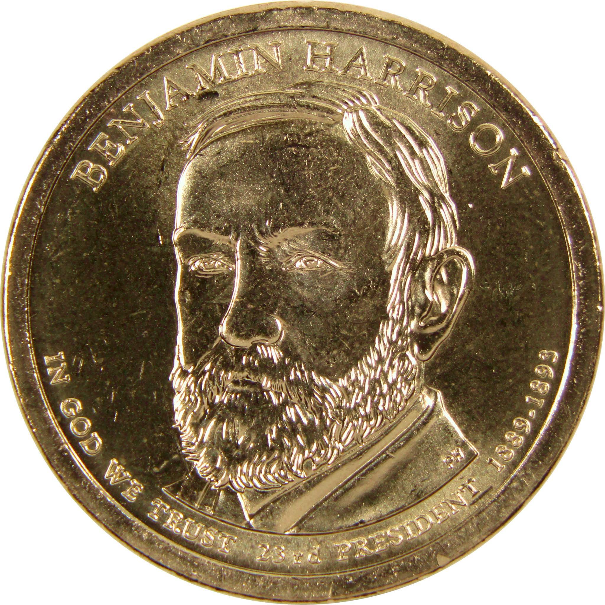 2012 P Benjamin Harrison Presidential Dollar BU Uncirculated $1 Coin