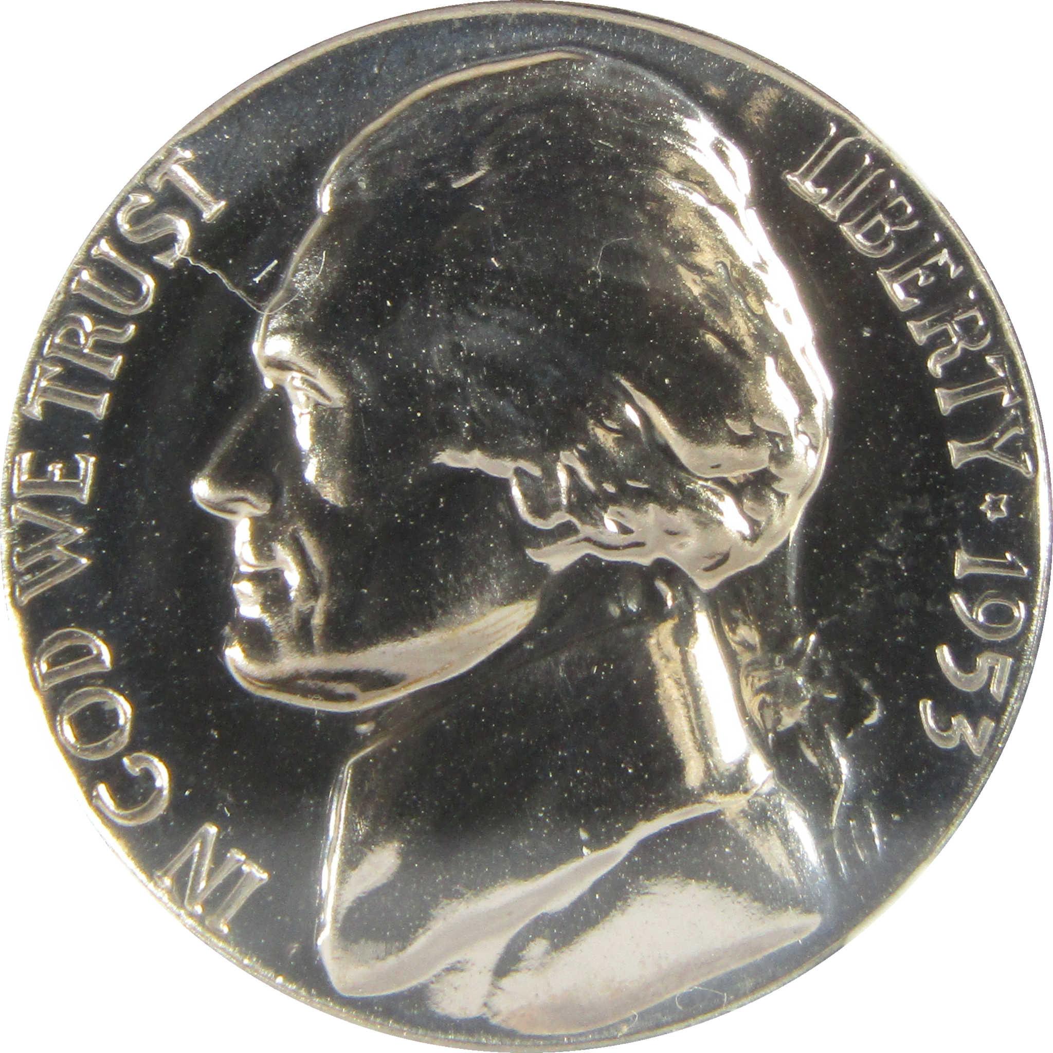 1953 Jefferson Nickel PF 68 NGC Proof 5c Coin Collectible SKU:I27349
