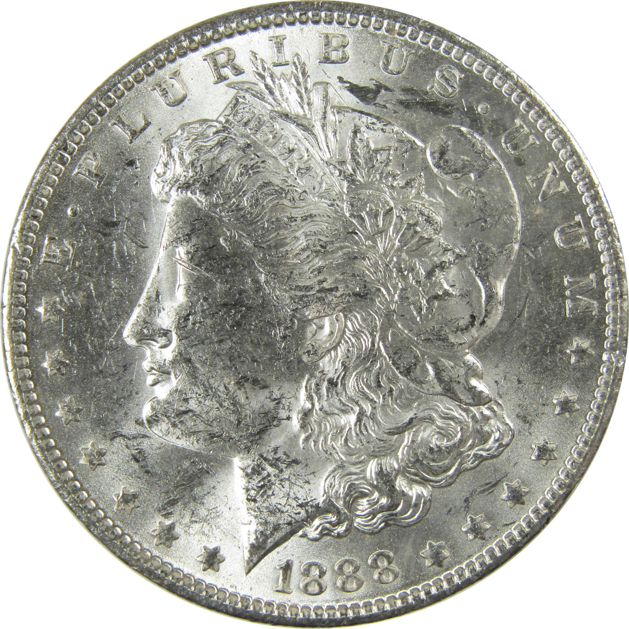 1888 O Morgan Silver Dollar Uncirculated Mint State $1 Coin SKU:I27753 - Morgan coin - Morgan silver dollar - Morgan silver dollar for sale - Profile Coins & Collectibles