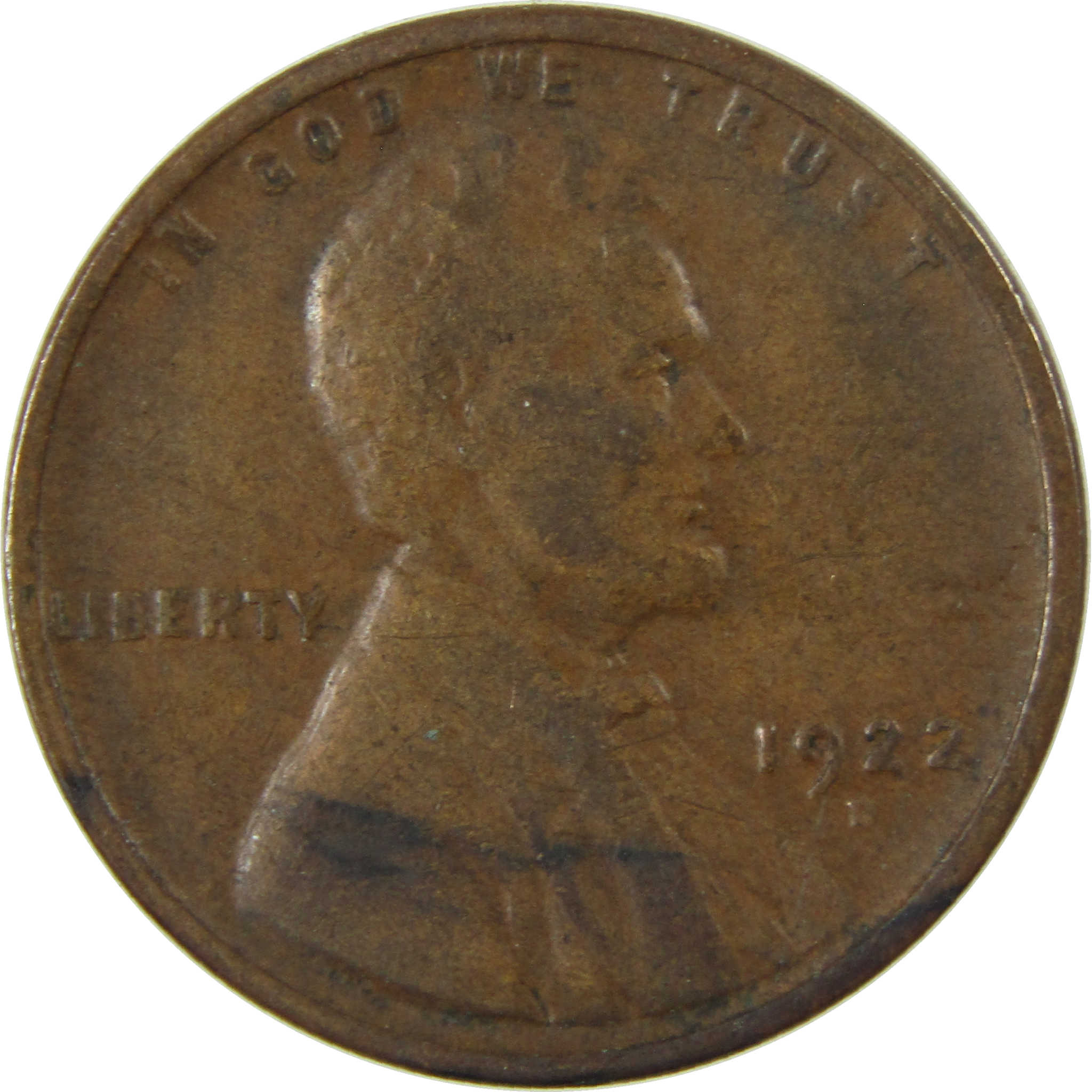 1922 D Lincoln Wheat Cent F Fine Penny 1c Coin SKU:I26880