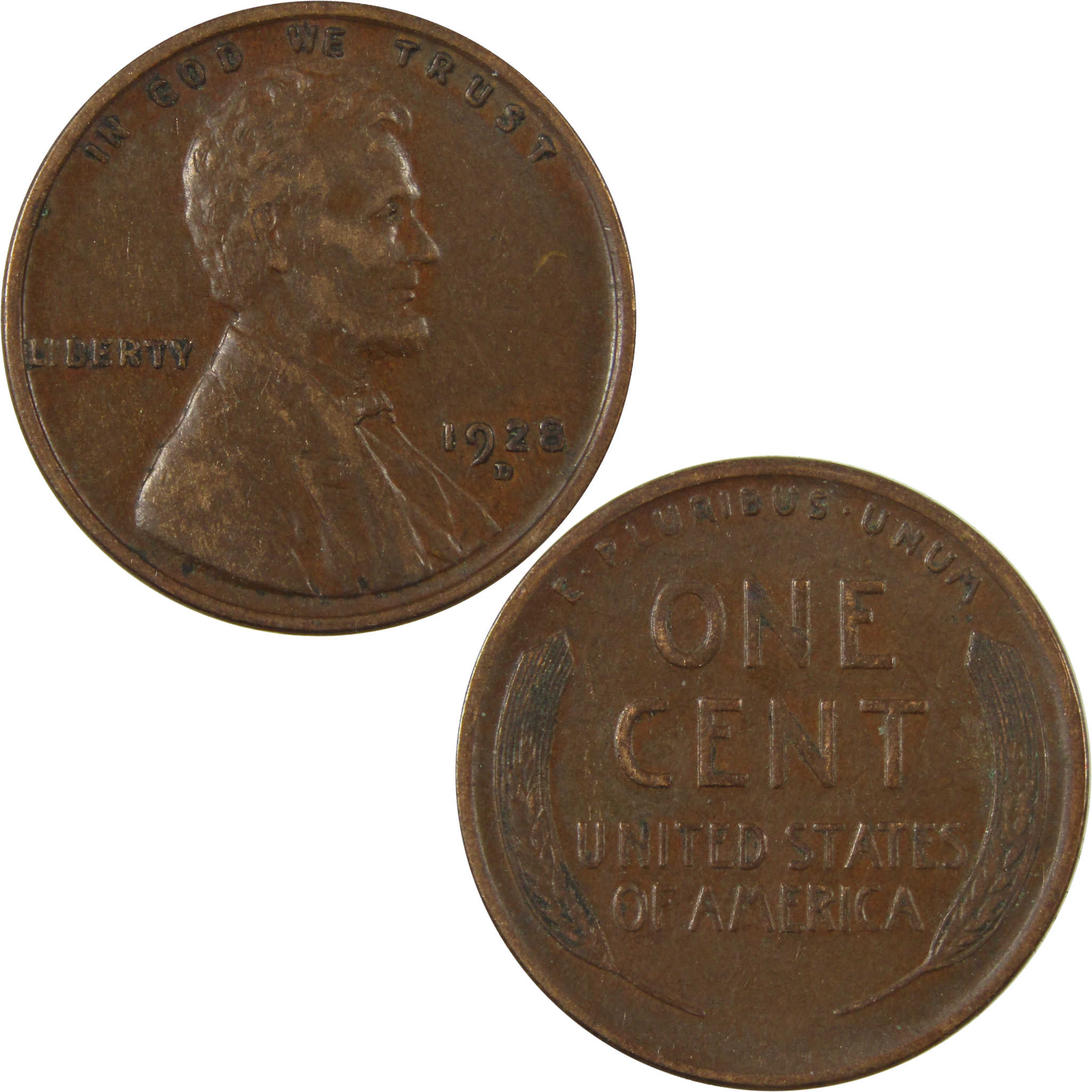 1928 D Lincoln Wheat Cent VF Very Fine Penny 1c Coin SKU:I27622
