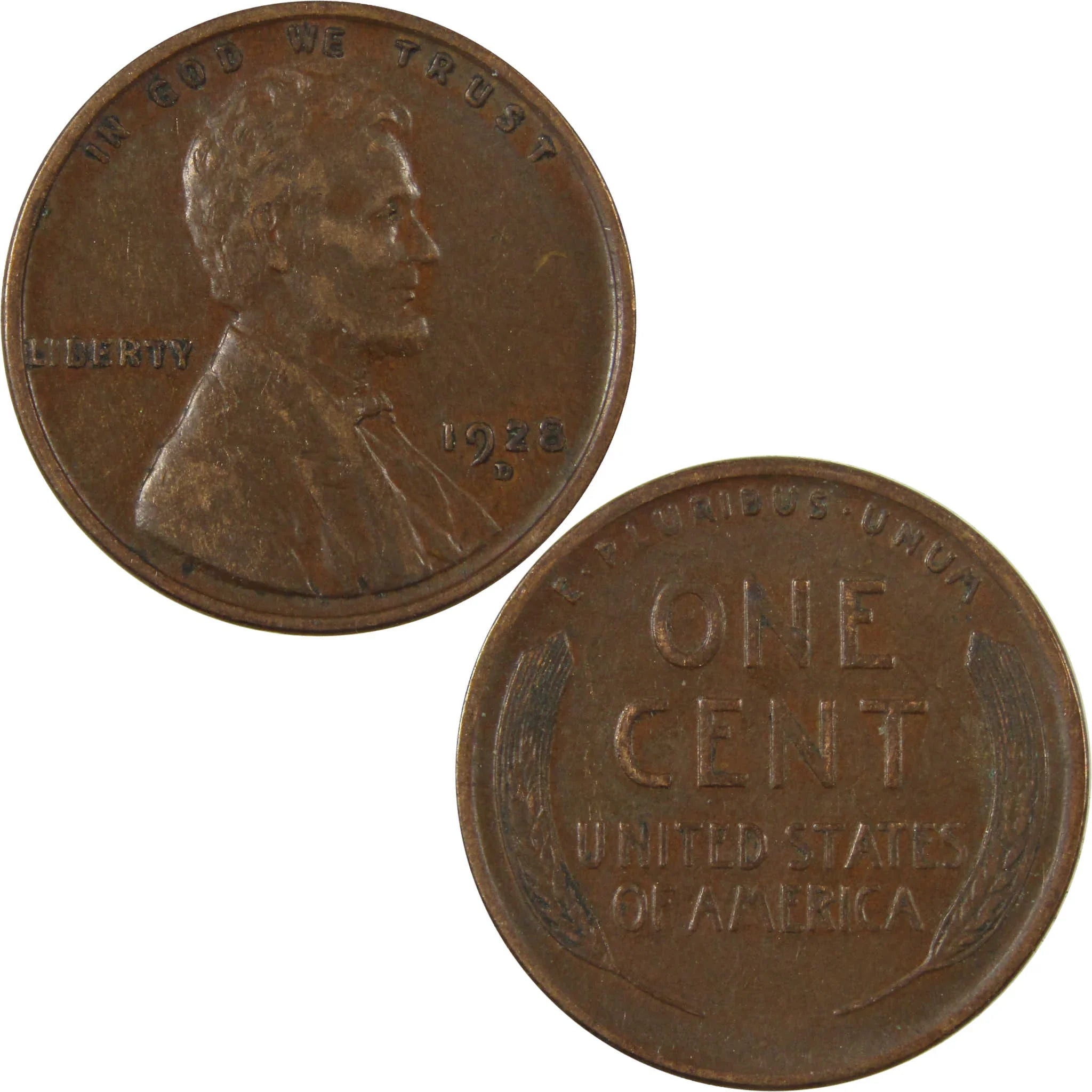1928 D Lincoln Wheat Cent VF Very Fine Penny 1c Coin SKU:I27622