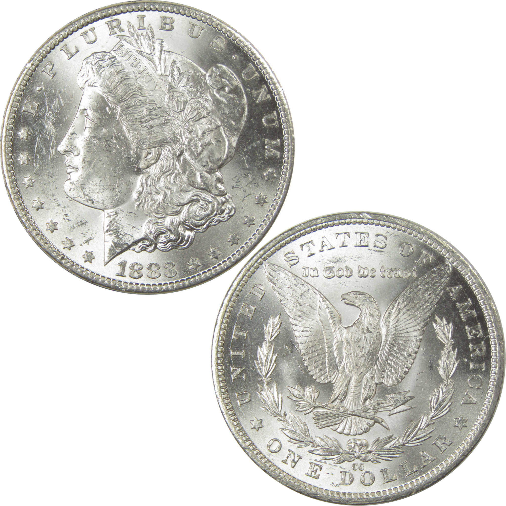 1883 CC Morgan Dollar Uncirculated Silver $1 Coin SKU:I21068 - Morgan coin - Morgan silver dollar - Morgan silver dollar for sale - Profile Coins & Collectibles