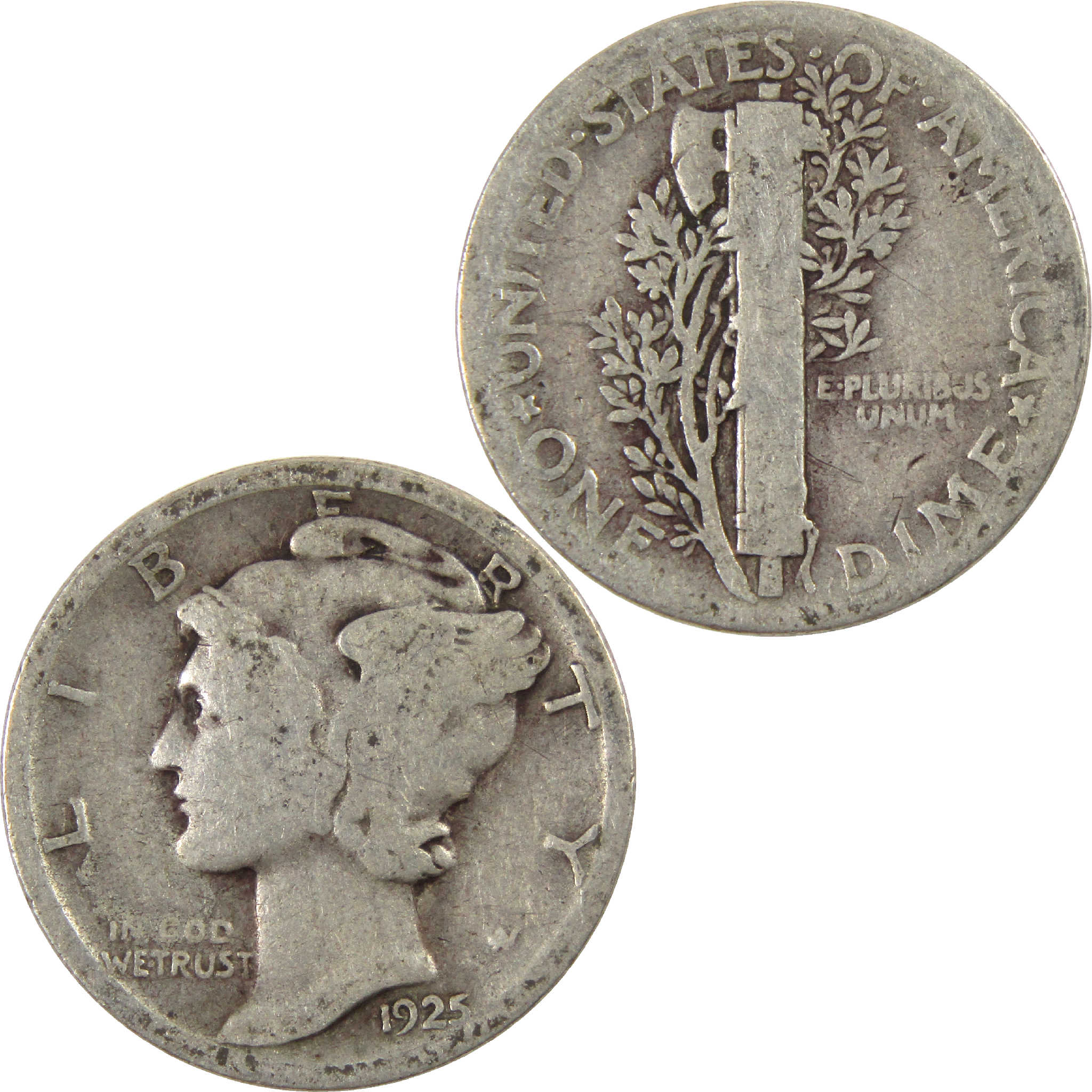 1925 Mercury Dime G Good Silver 10c Coin