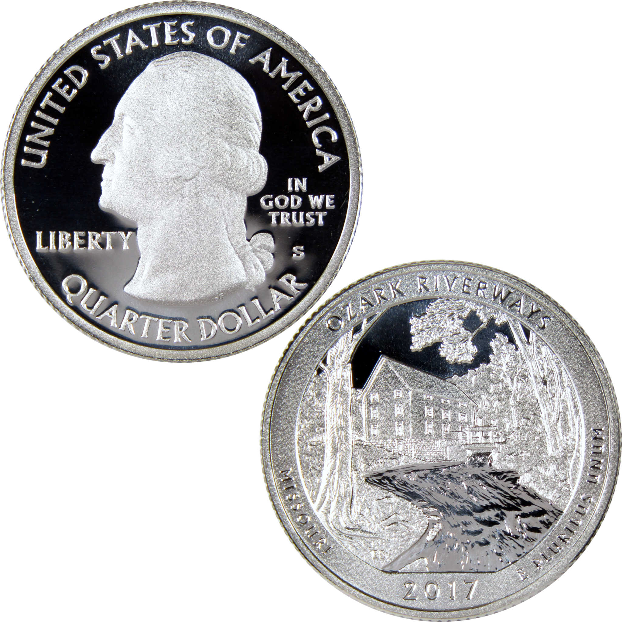 2017 S Ozark National Scenic Riverways Quarter Silver Proof 25c Coin