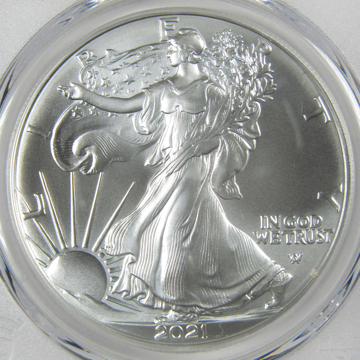 2021 Type 2 American Silver Eagle MS 69 PCGS $1 Coin Damstra