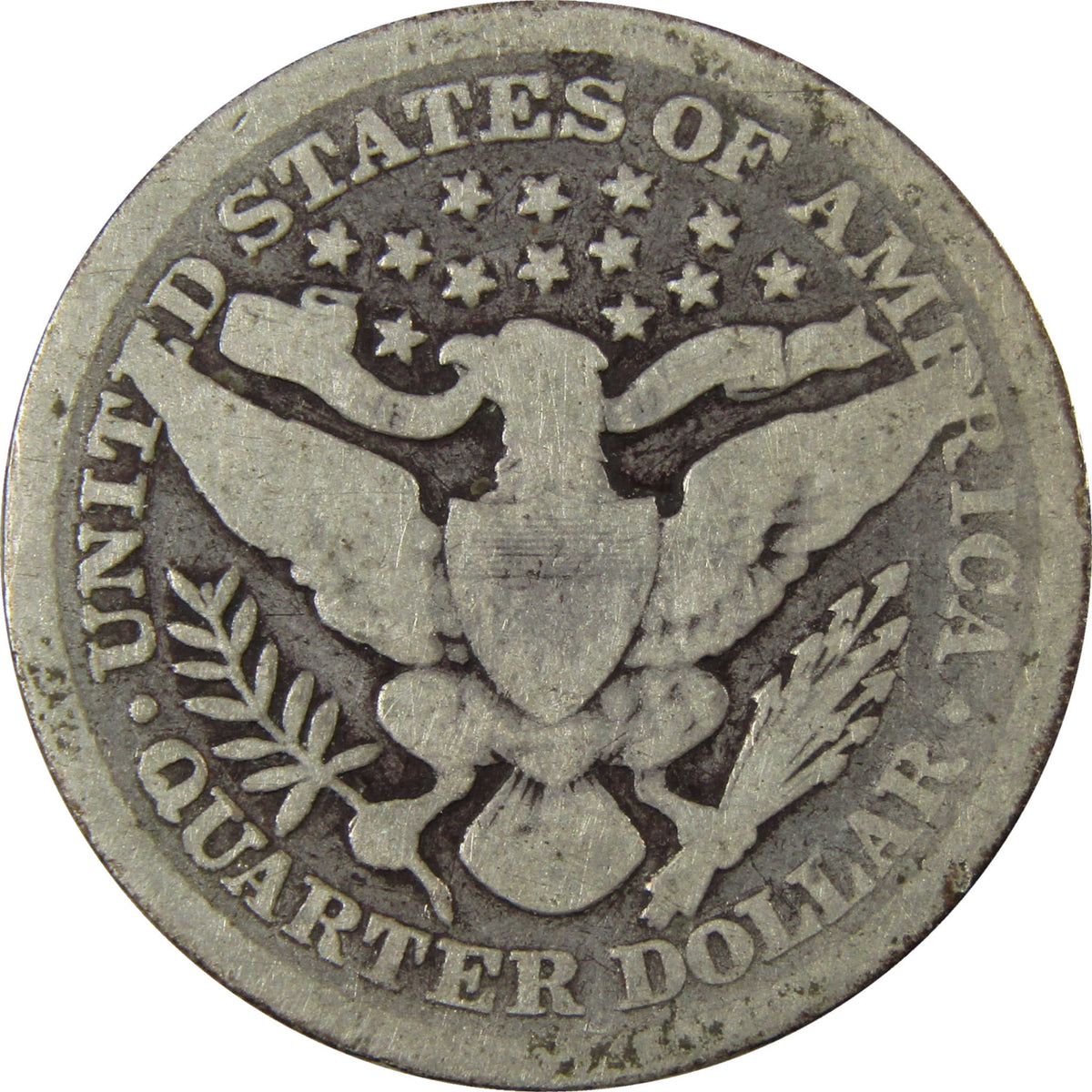 1899 Barber Silver Quarter G Good 25c Coin Collectible SKU:I28506