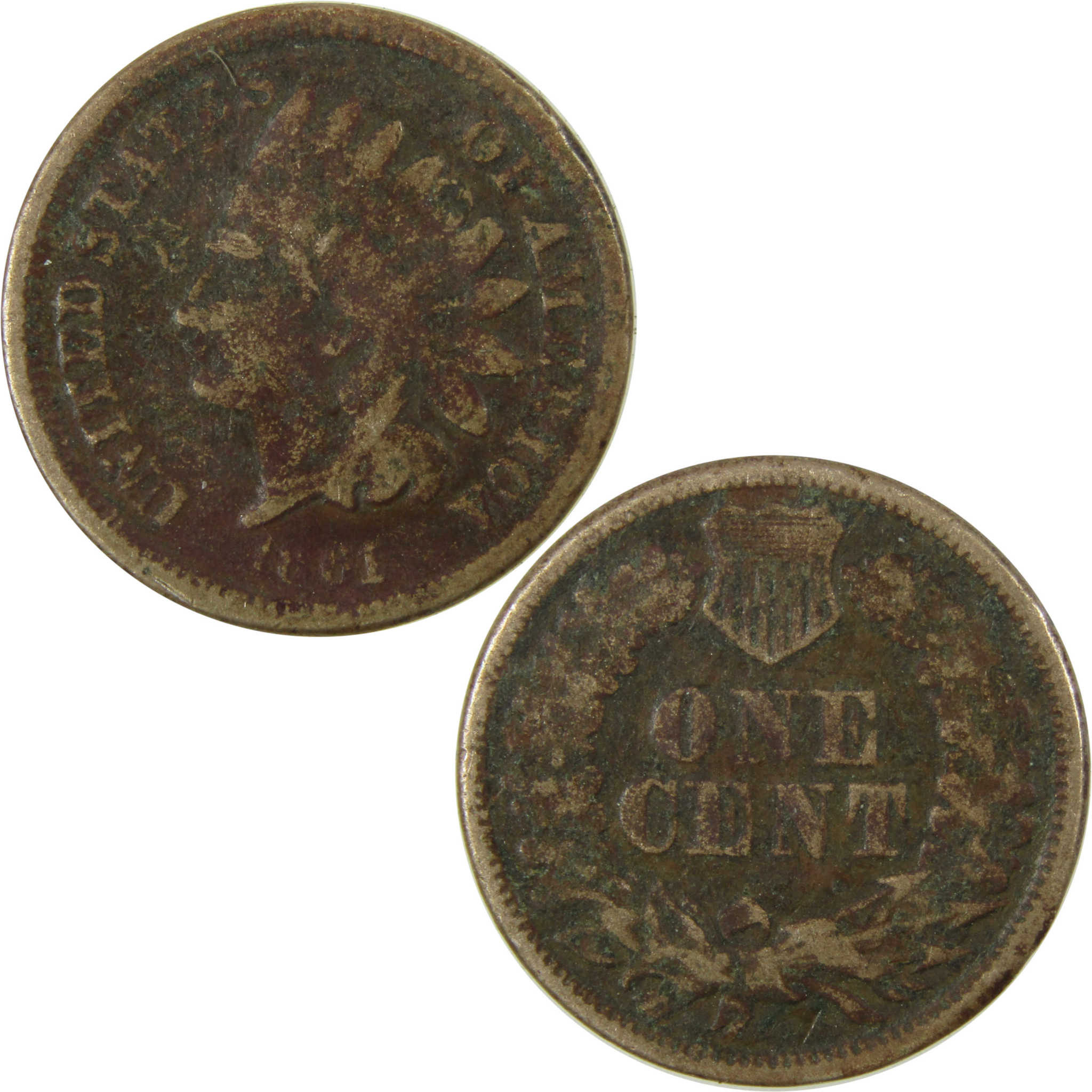 1861 Indian Head Cent G Good Details Penny 1c Coin SKU:CP1207