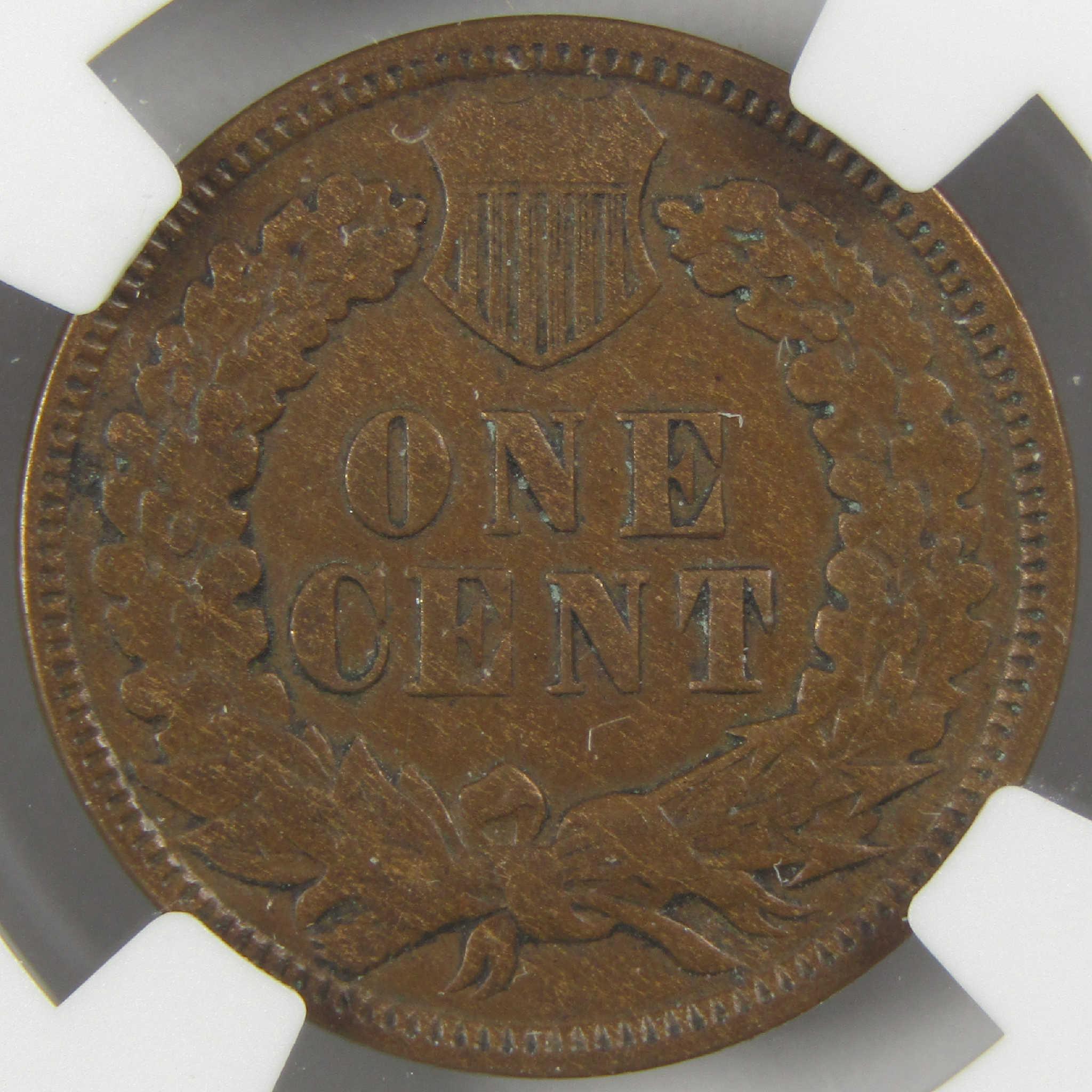 1872 Indian Head Cent VF 35 BN NGC Penny 1c Coin SKU:I9752