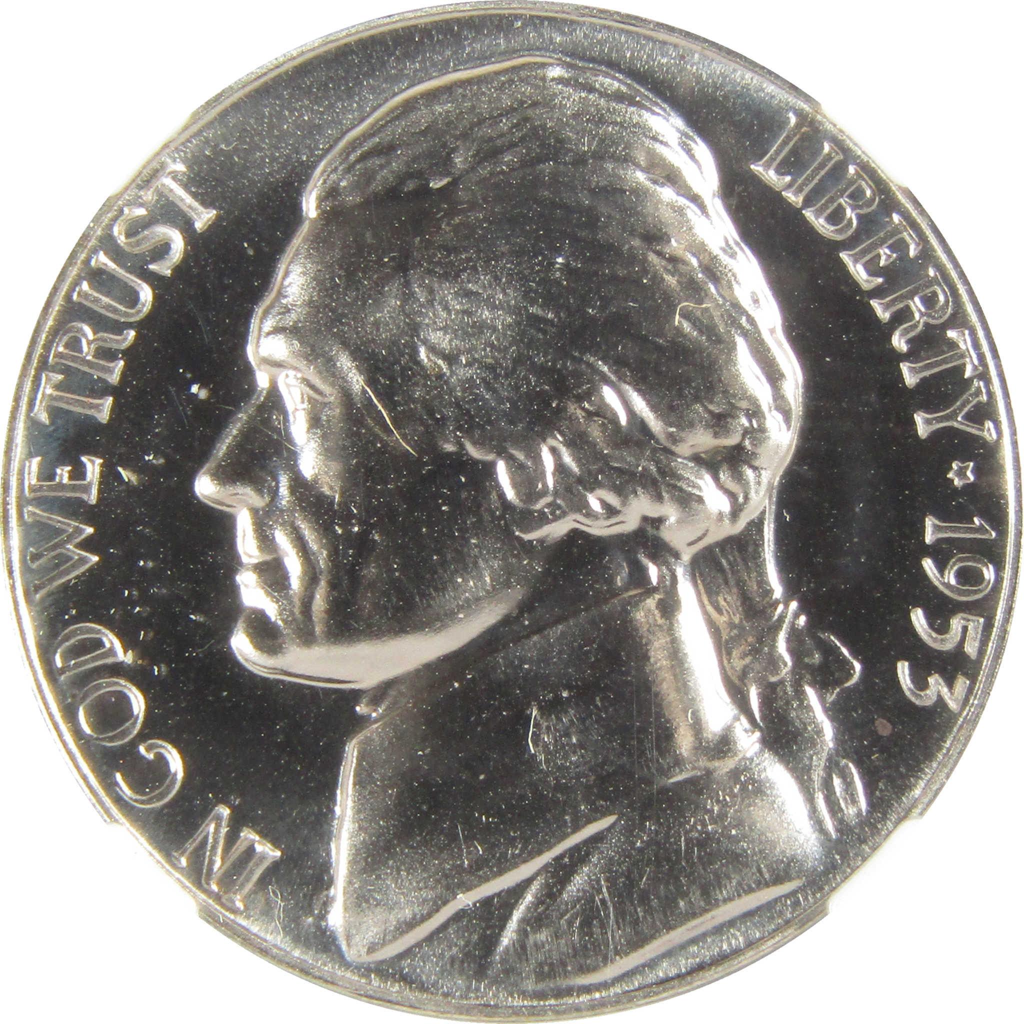 1953 Jefferson Nickel PF 68 NGC Proof 5c Coin Collectible SKU:I27364