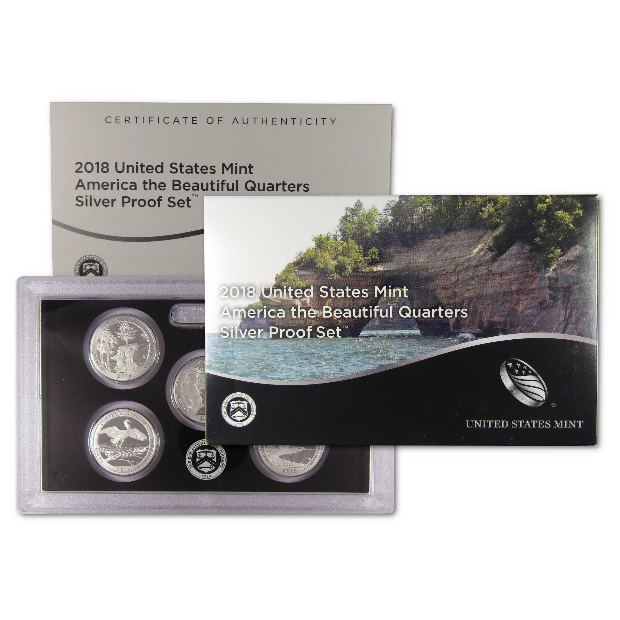 2018 America the Beautiful Quarter Silver Proof Set U.S. Mint OGP COA