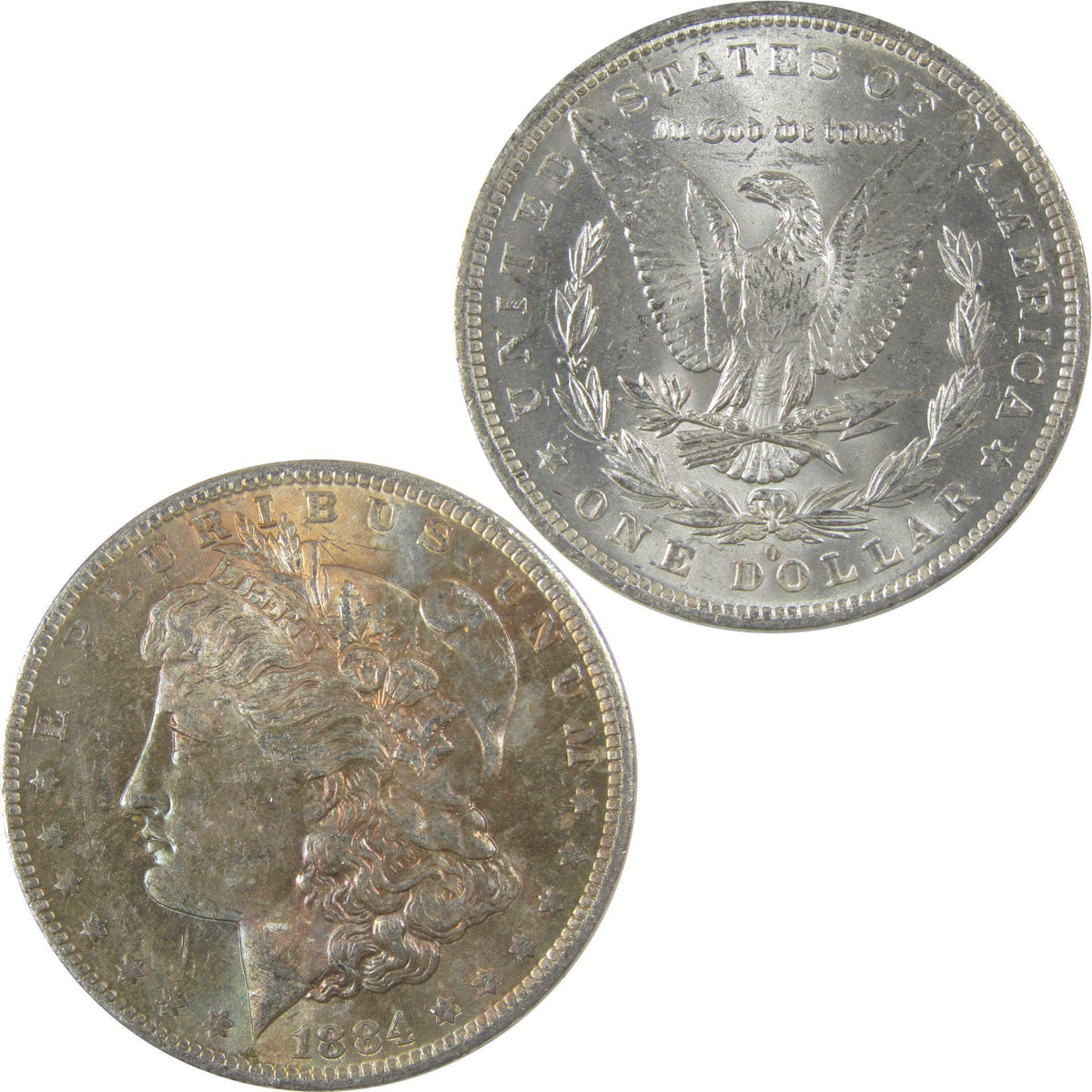 1884 O Morgan Silver Dollar BU Choice Uncirculated Toned SKU:I24173
