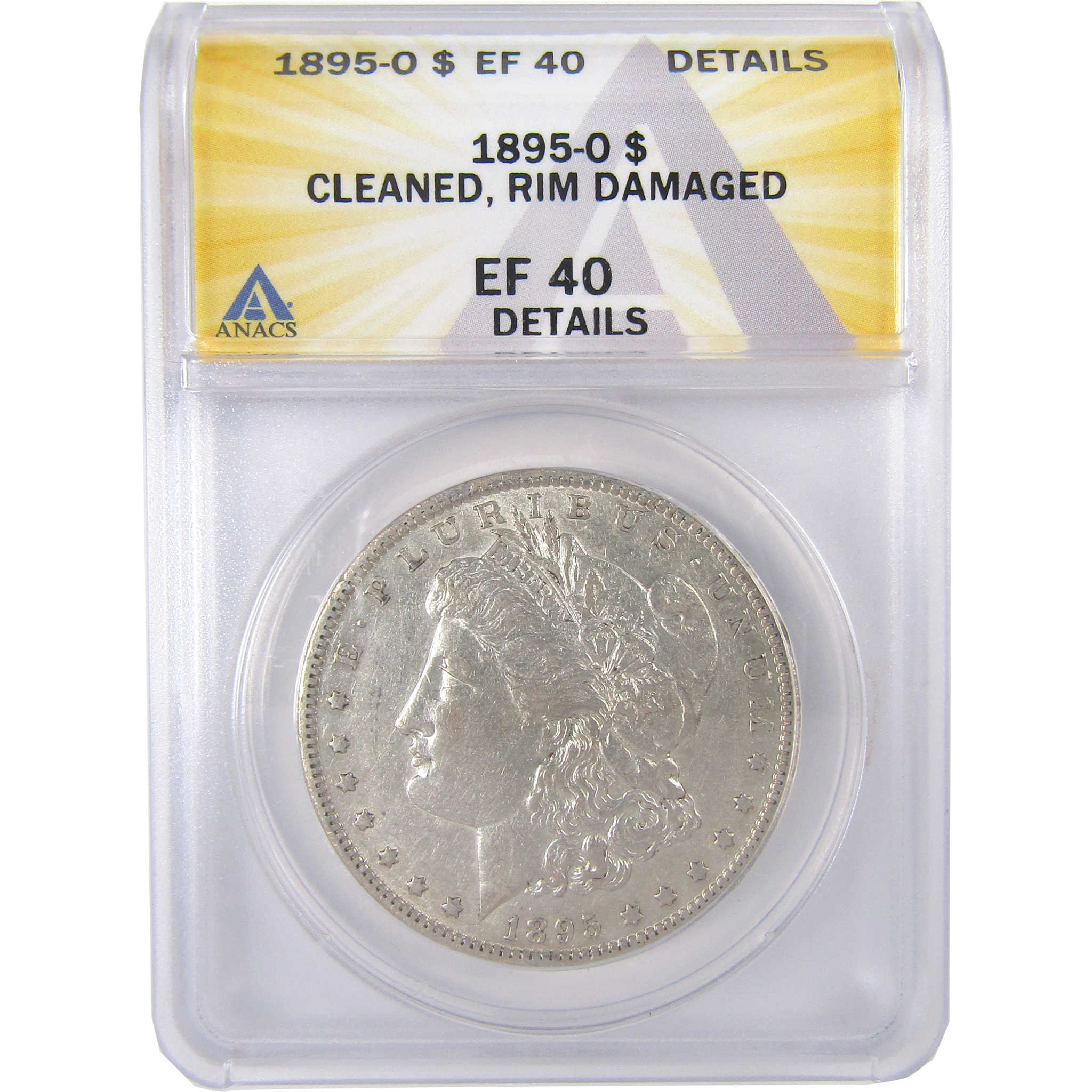 1895 O Morgan Dollar EF 40 Details ANACS Silver $1 Coin SKU:I17649 - Morgan coin - Morgan silver dollar - Morgan silver dollar for sale - Profile Coins & Collectibles