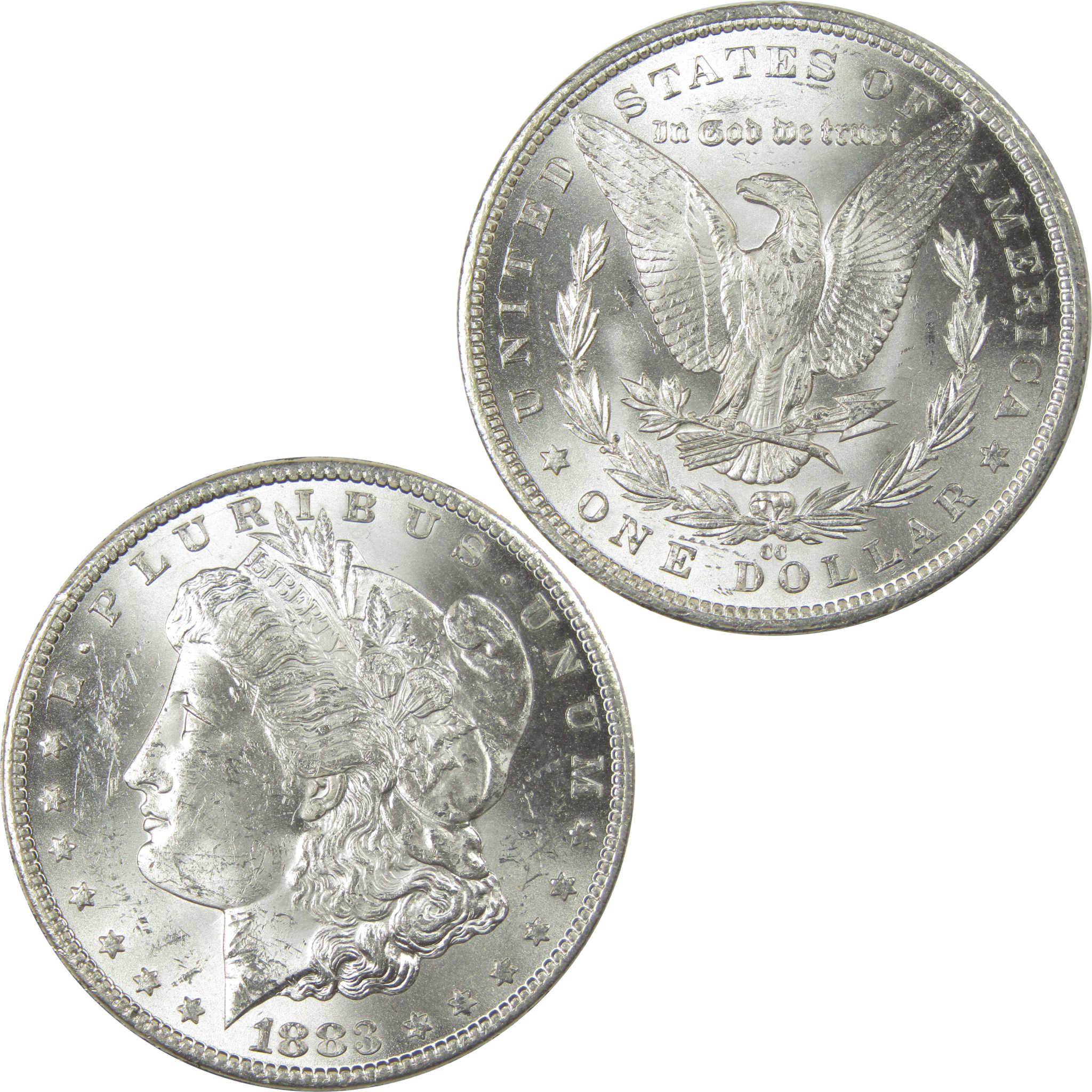 1883 CC Morgan Dollar Uncirculated Silver $1 Coin SKU:I21068 - Morgan coin - Morgan silver dollar - Morgan silver dollar for sale - Profile Coins & Collectibles