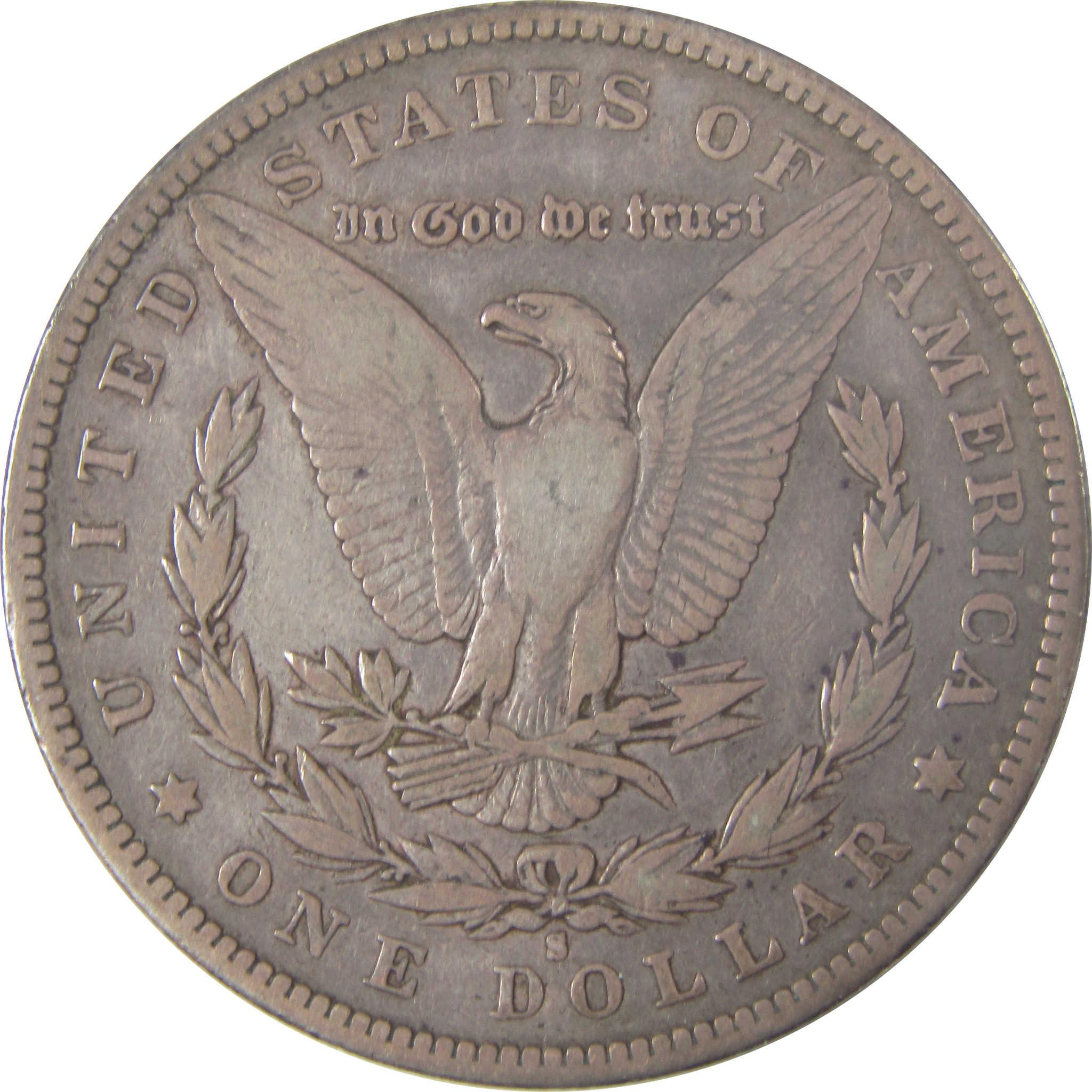 1896 S Morgan Dollar F Fine Silver $1 Coin SKU:I17395 - Morgan coin - Morgan silver dollar - Morgan silver dollar for sale - Profile Coins & Collectibles