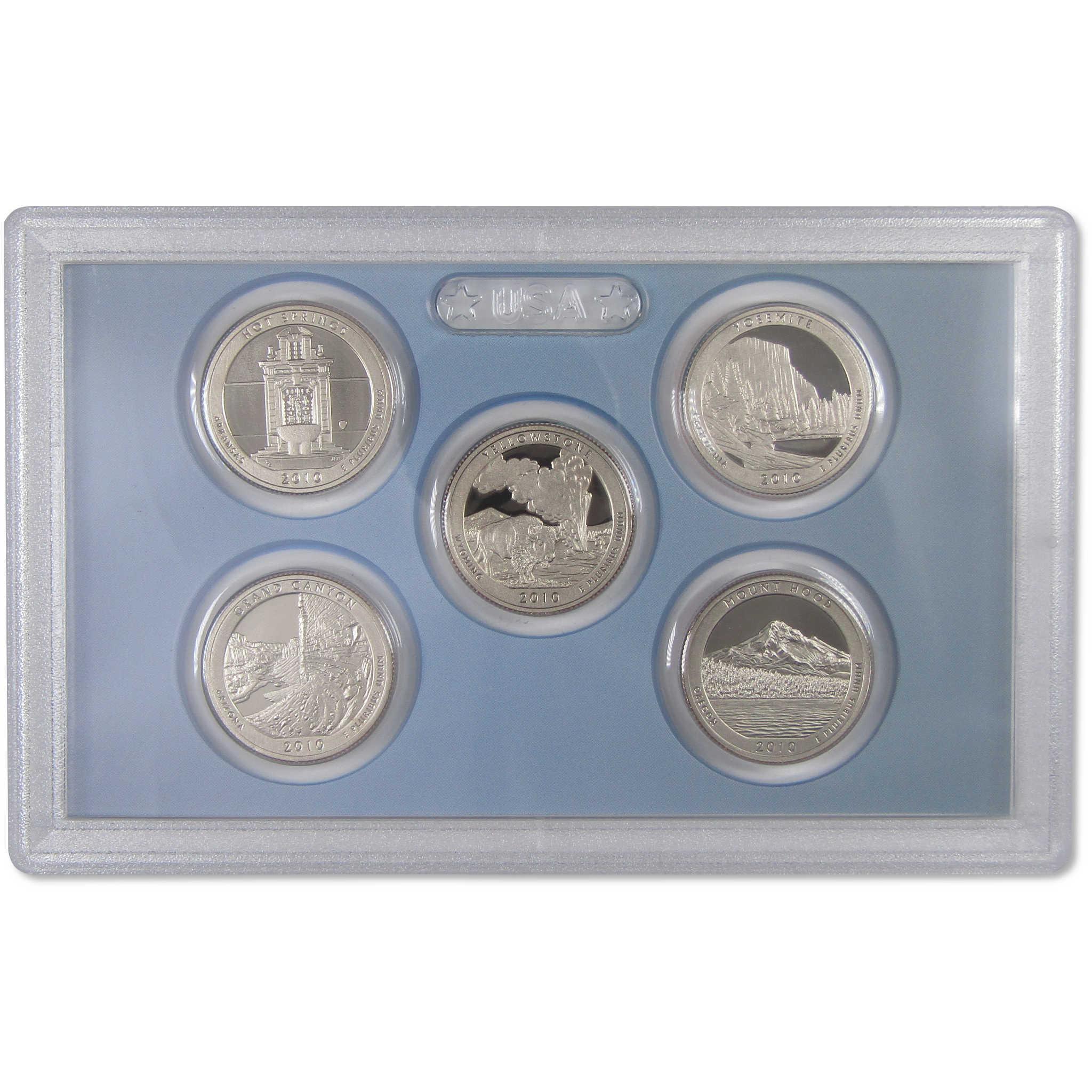 2010 America the Beautiful Quarter Clad Proof Set U.S. Mint OGP COA