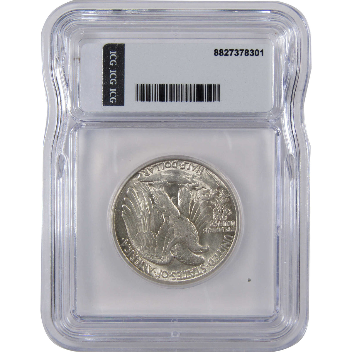 1945 D Liberty Walking Silver Half Dollar AU 58 ICG Coin SKU:I29150