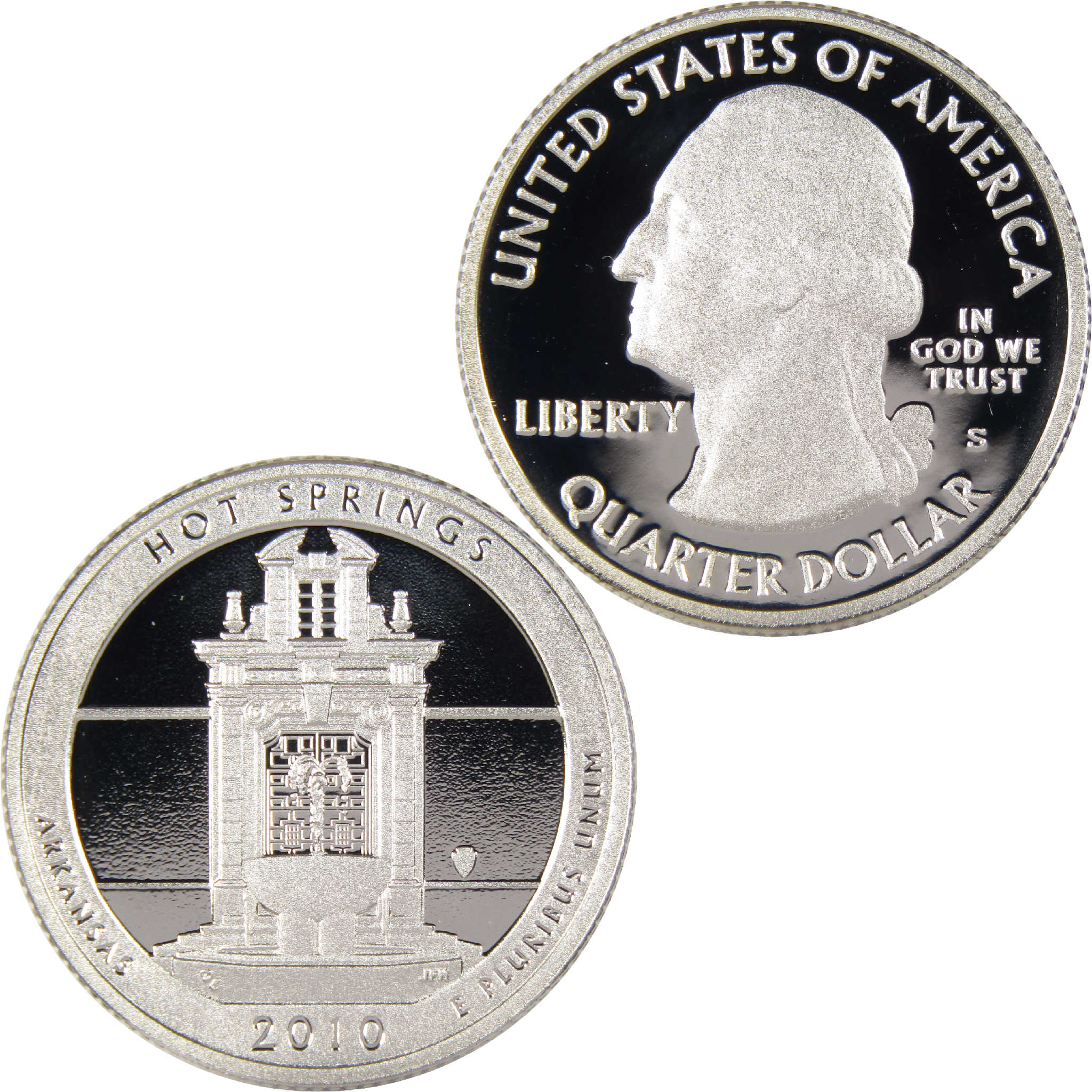 2010 S Hot Springs National Park Quarter Silver Proof 25c Coin