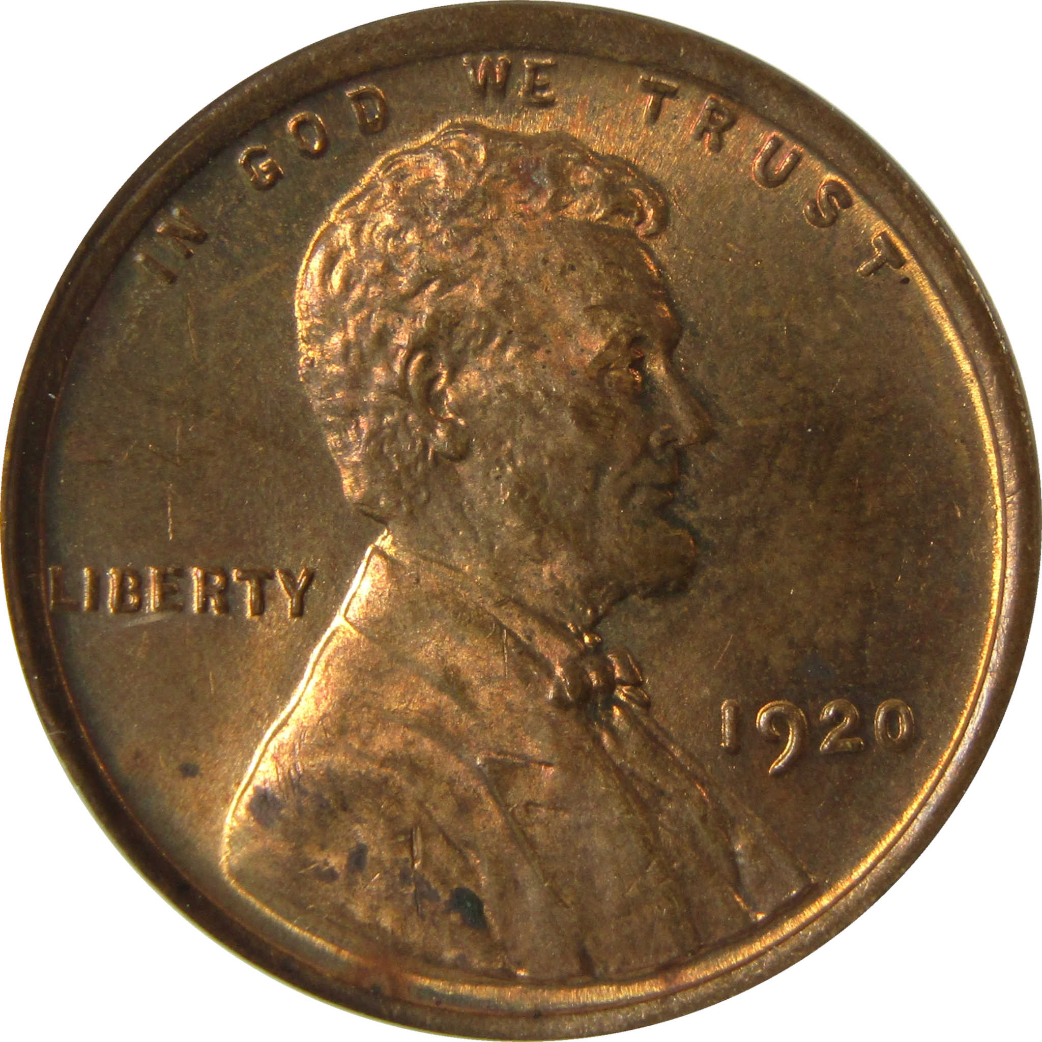 1920 Lincoln Wheat Cent MS 63 RB ANACS Uncirculated Penny SKU:I28454