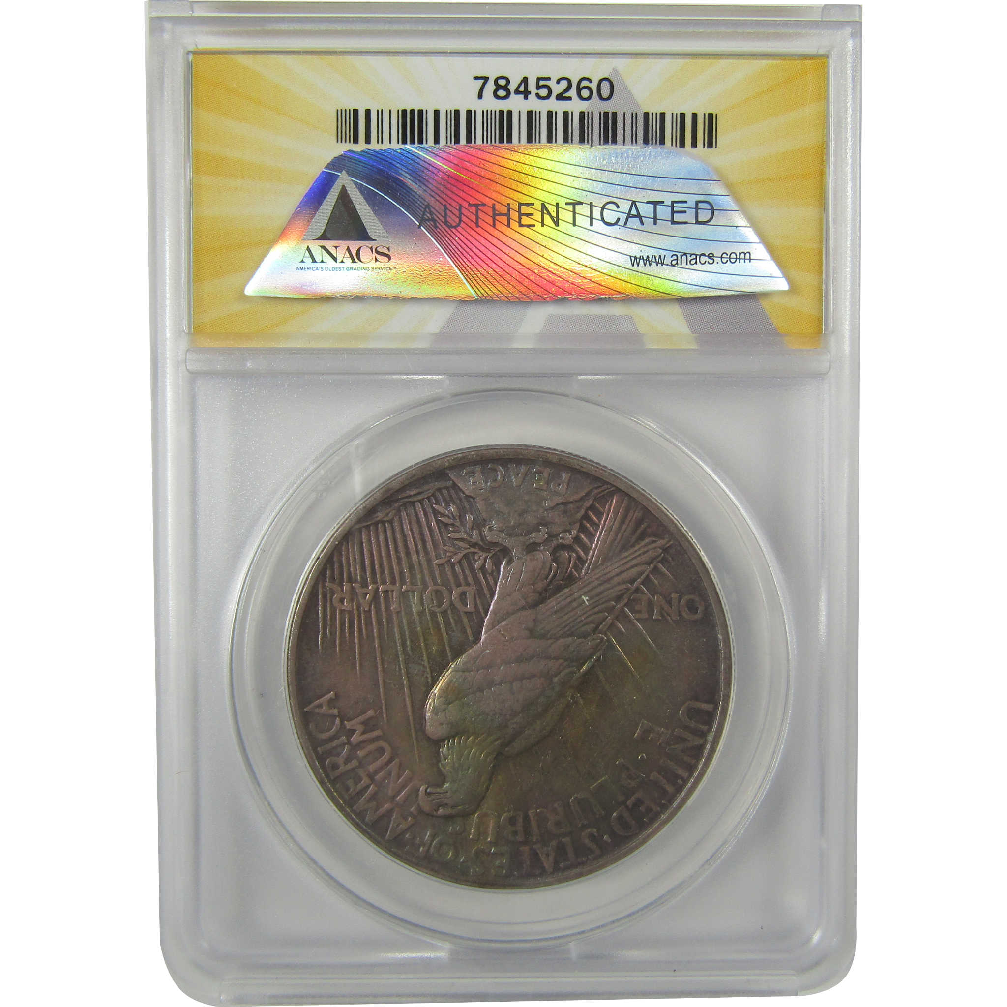 1921 High Relief Peace Dollar VF 35 Details ANACS Silver SKU:I21367