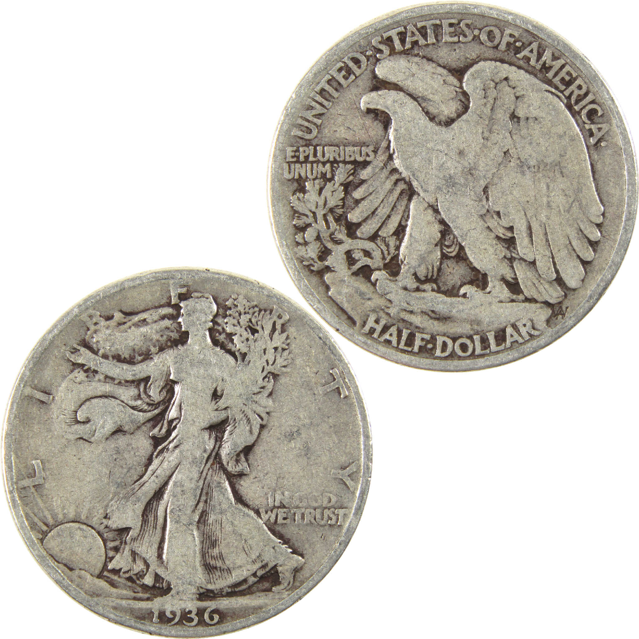 1936 Liberty Walking Half Dollar G Good Silver 50c Coin