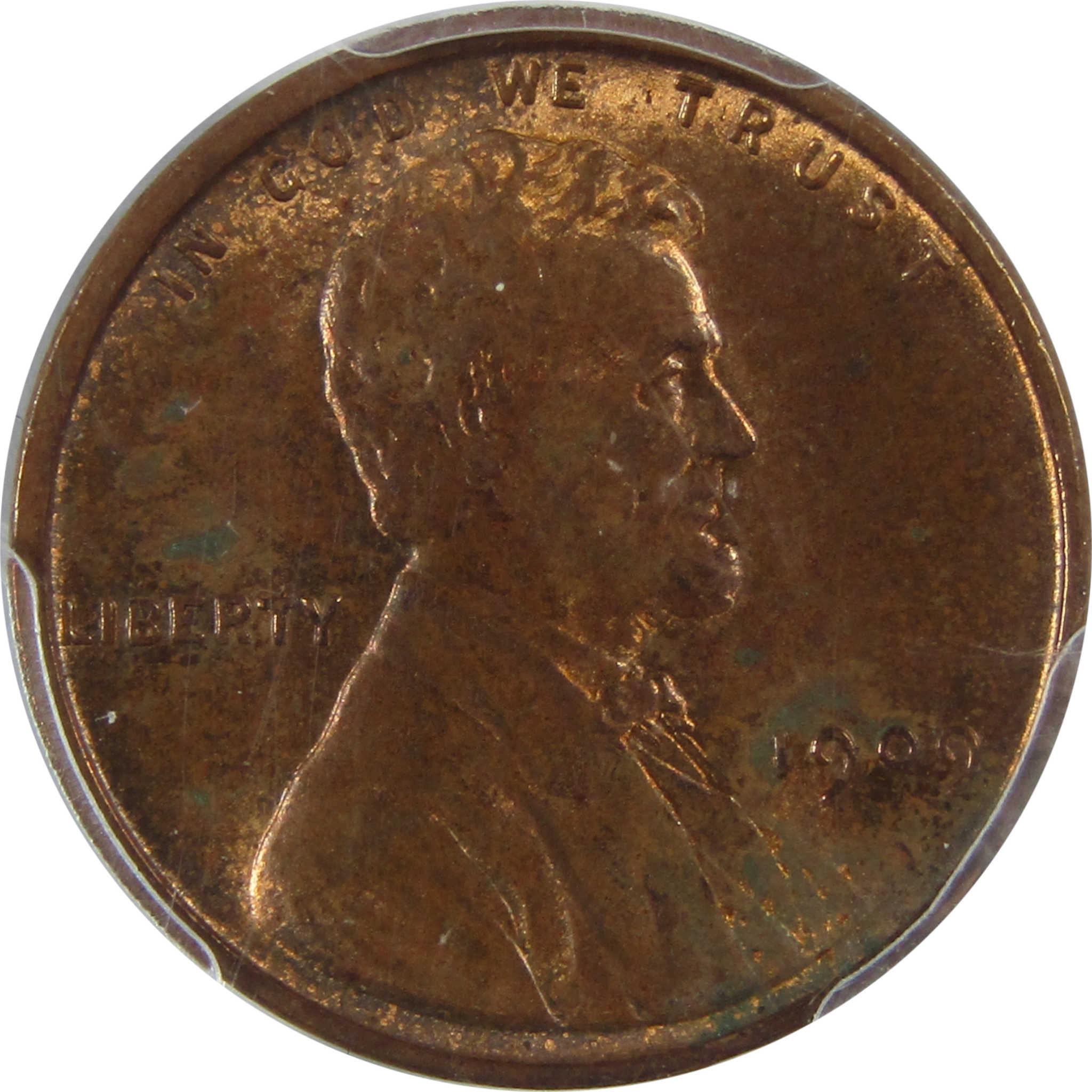 1909 VDB Lincoln Wheat Cent Genuine PCGS Penny 1c Coin SKU:CP358