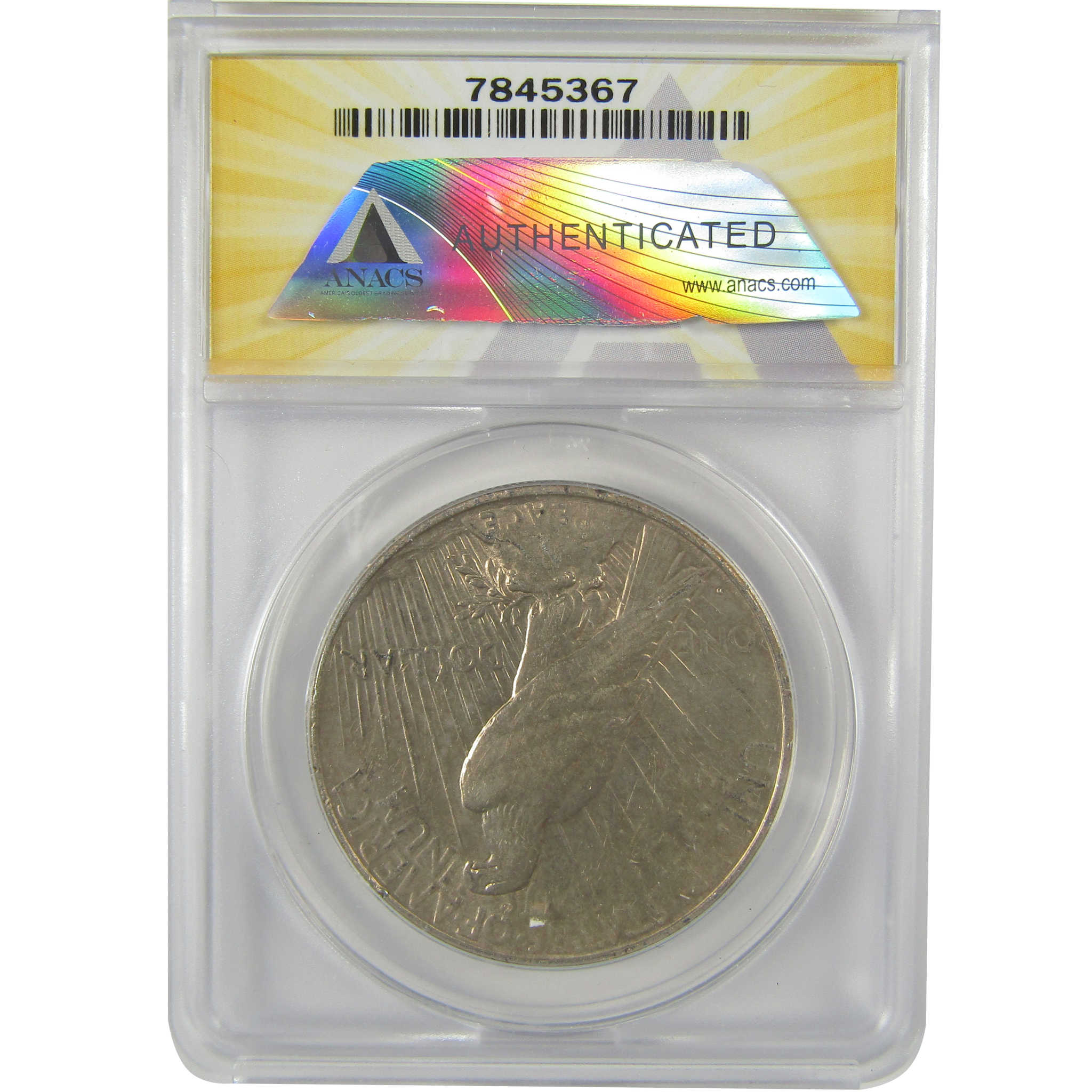 1934 D Peace Dollar AU 50 Details ANACS Silver $1 Coin SKU:I21575