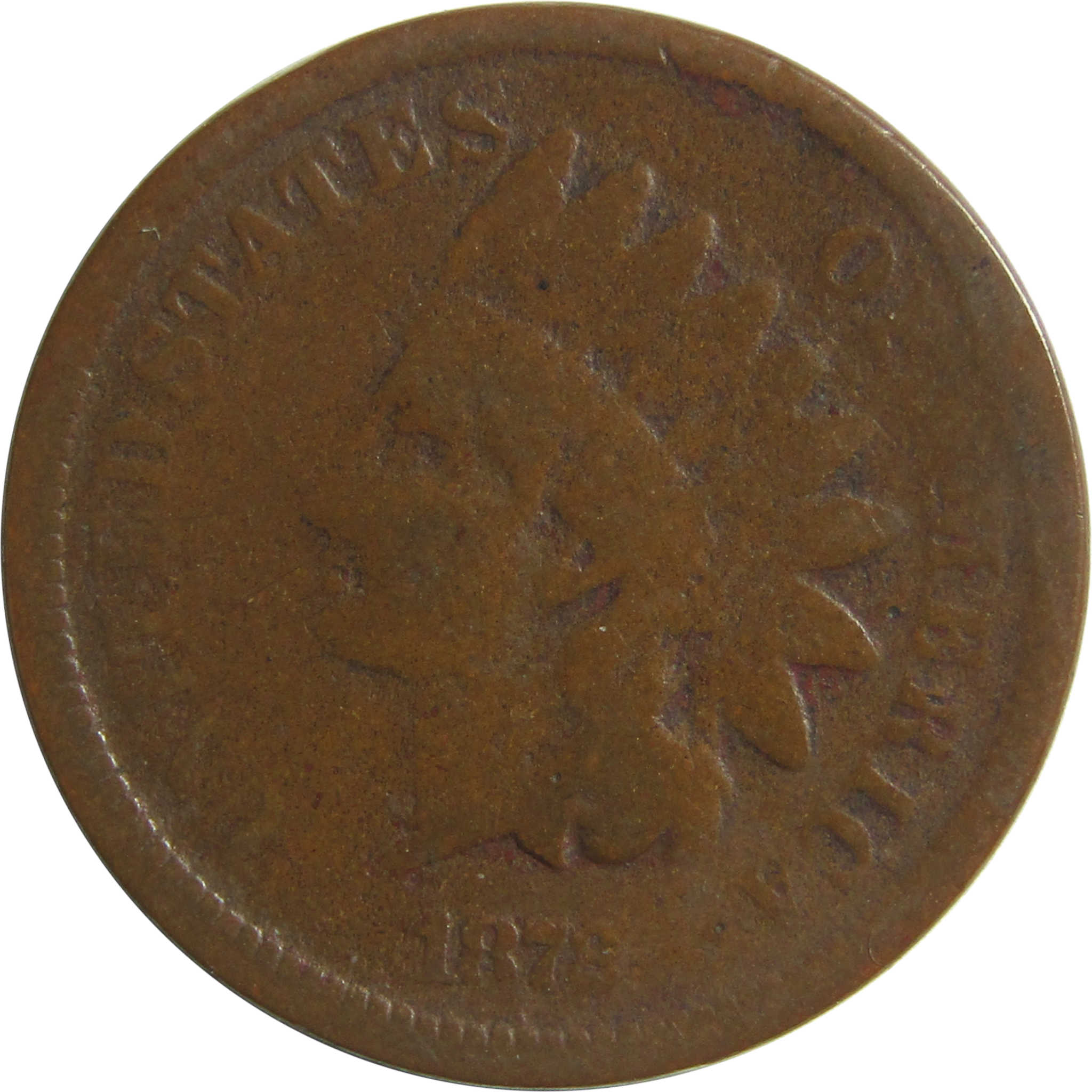 1872 Indian Head Cent AG About Good Penny 1c Coin SKU:I22740