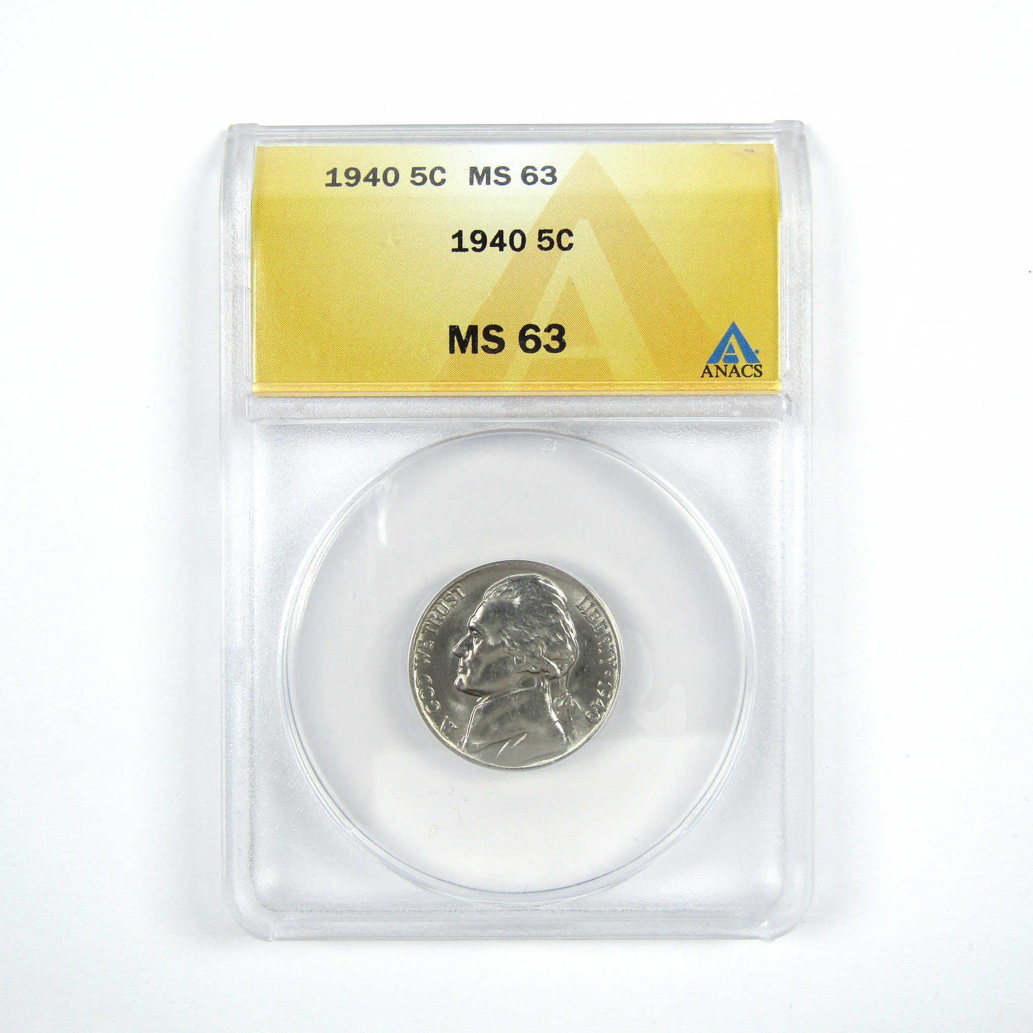 1940 Jefferson Nickel MS 63 ANACS 5c Uncirculated Coin SKU:CPC5180