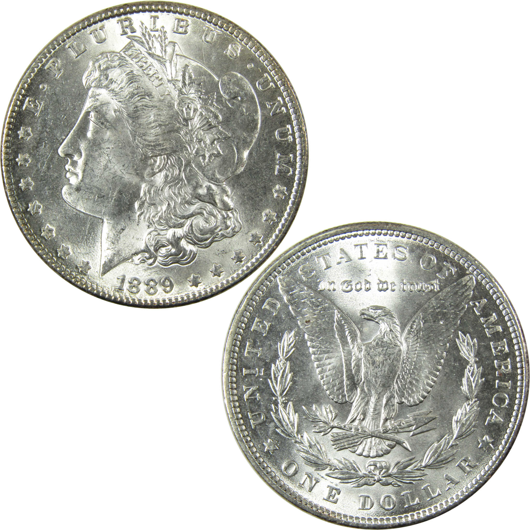 1889 Morgan Silver Dollar Uncirculated Mint State $1 Coin SKU:I27080