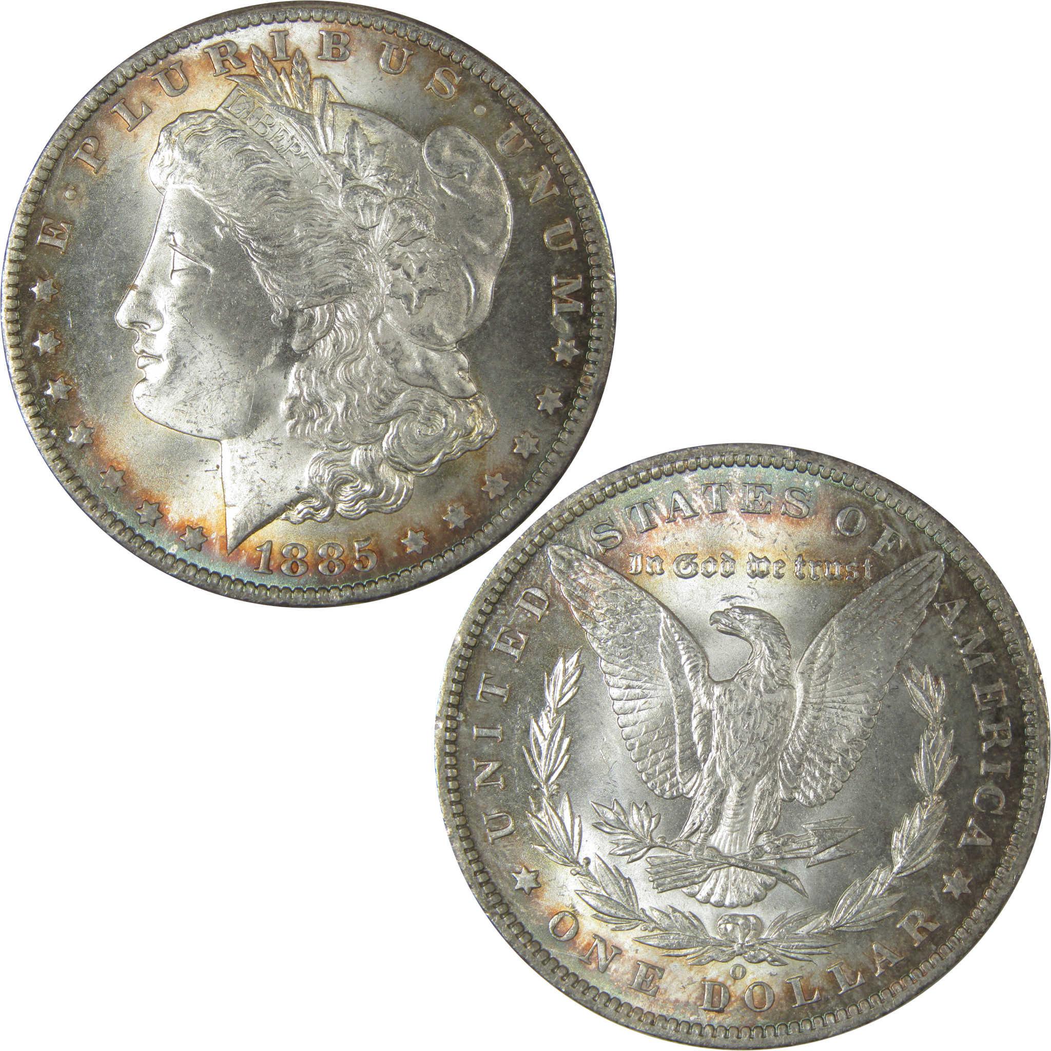 1885 O Morgan Dollar Uncirculated Silver $1 Coin Toned SKU:CPC8948