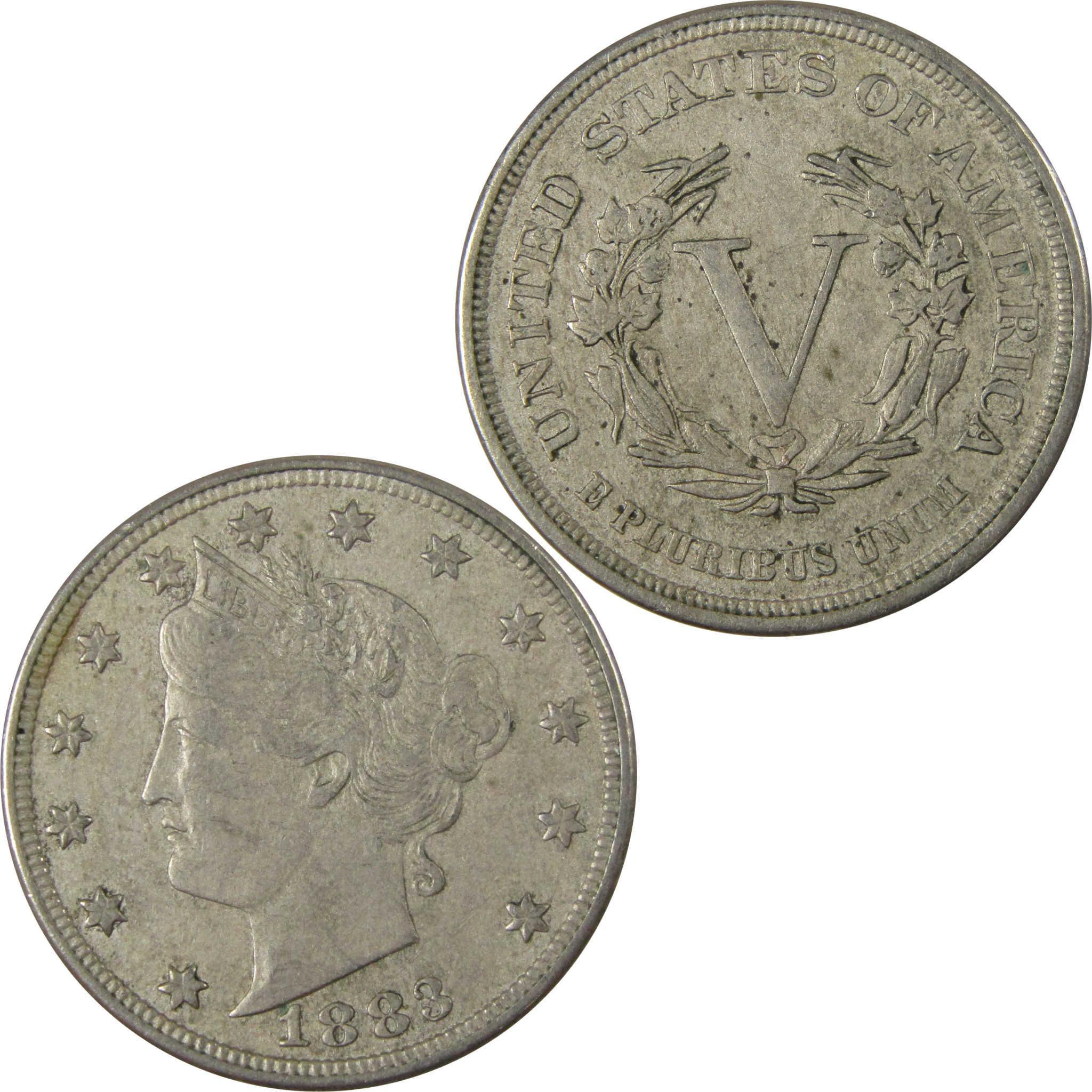 1883 No Cents Liberty Head V Nickel VF Very Fine 5c Coin SKU:I26526