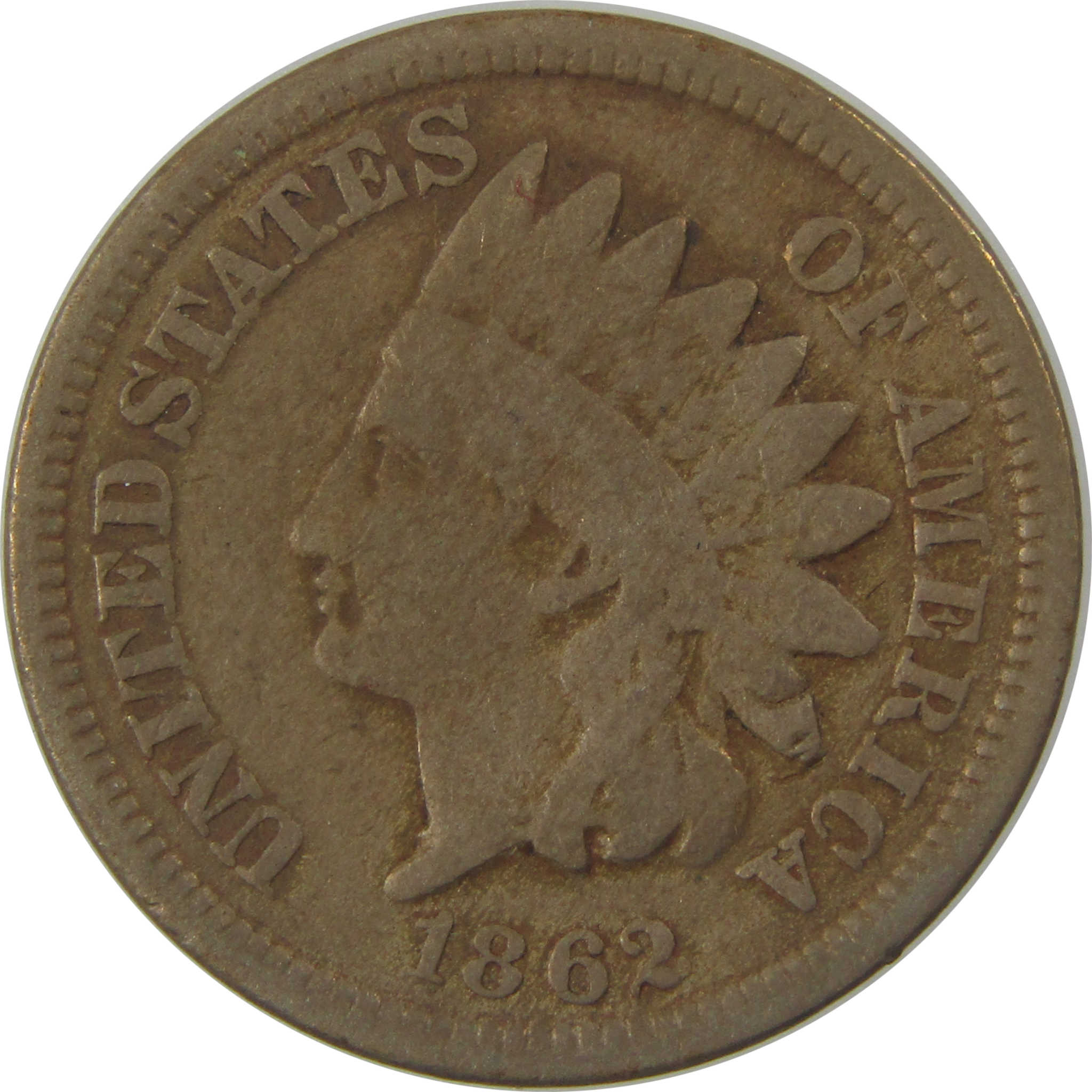 1862 Indian Head Cent G Good Penny 1c Coin Collectible SKU:I24295