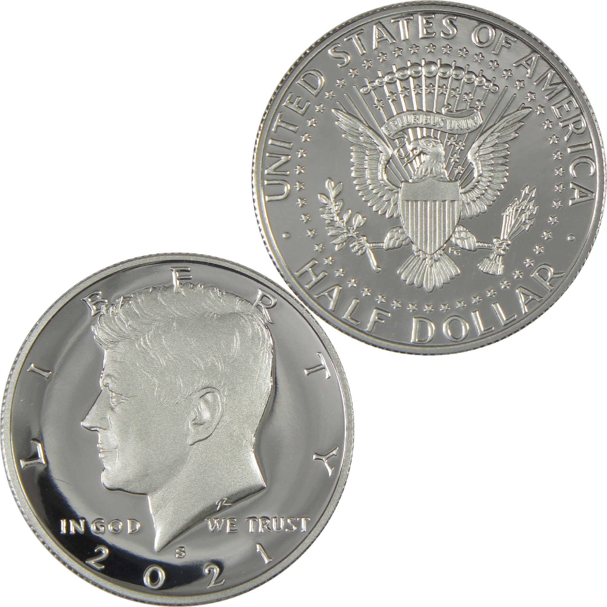 2021 S Kennedy Half Dollar Choice Proof .999 Silver 50c Coin