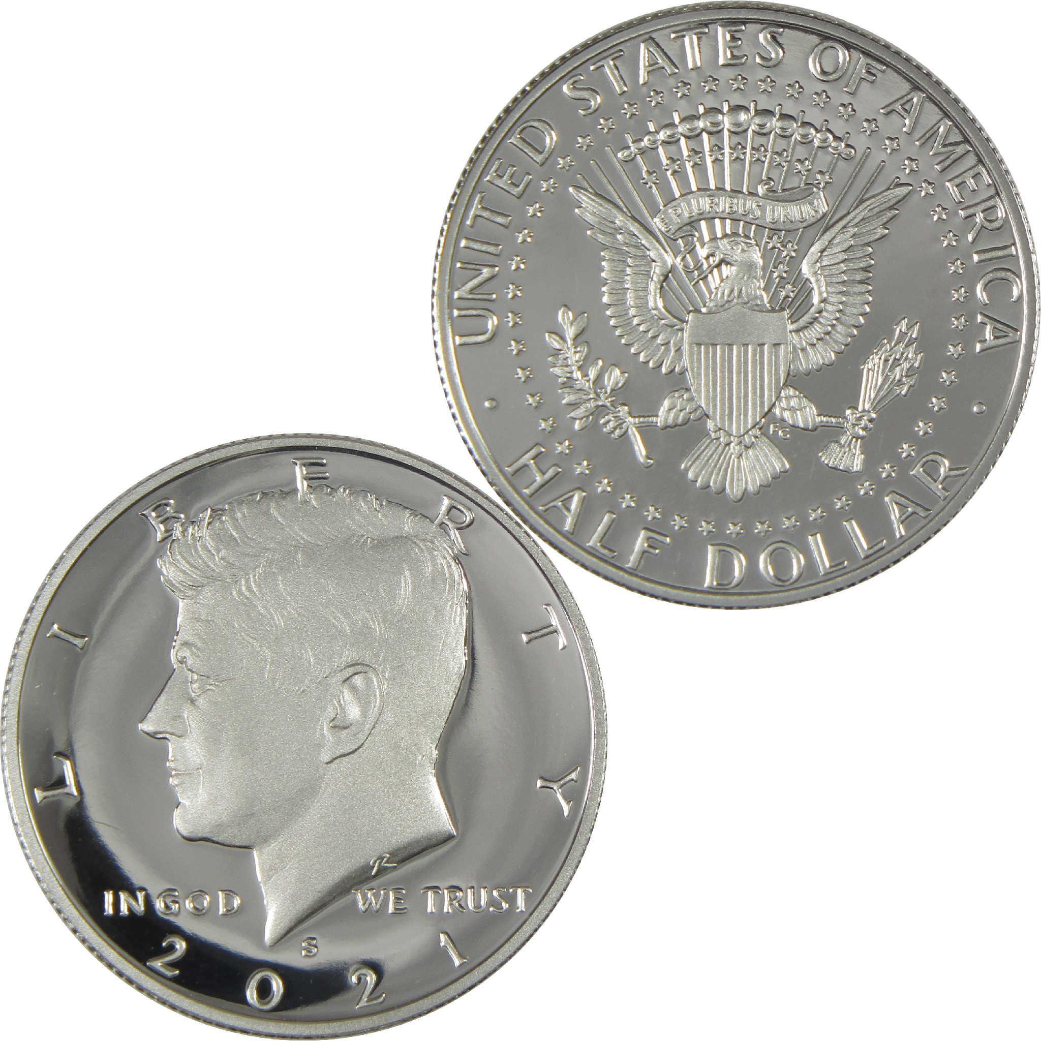2021 S Kennedy Half Dollar Choice Proof .999 Silver 50c Coin
