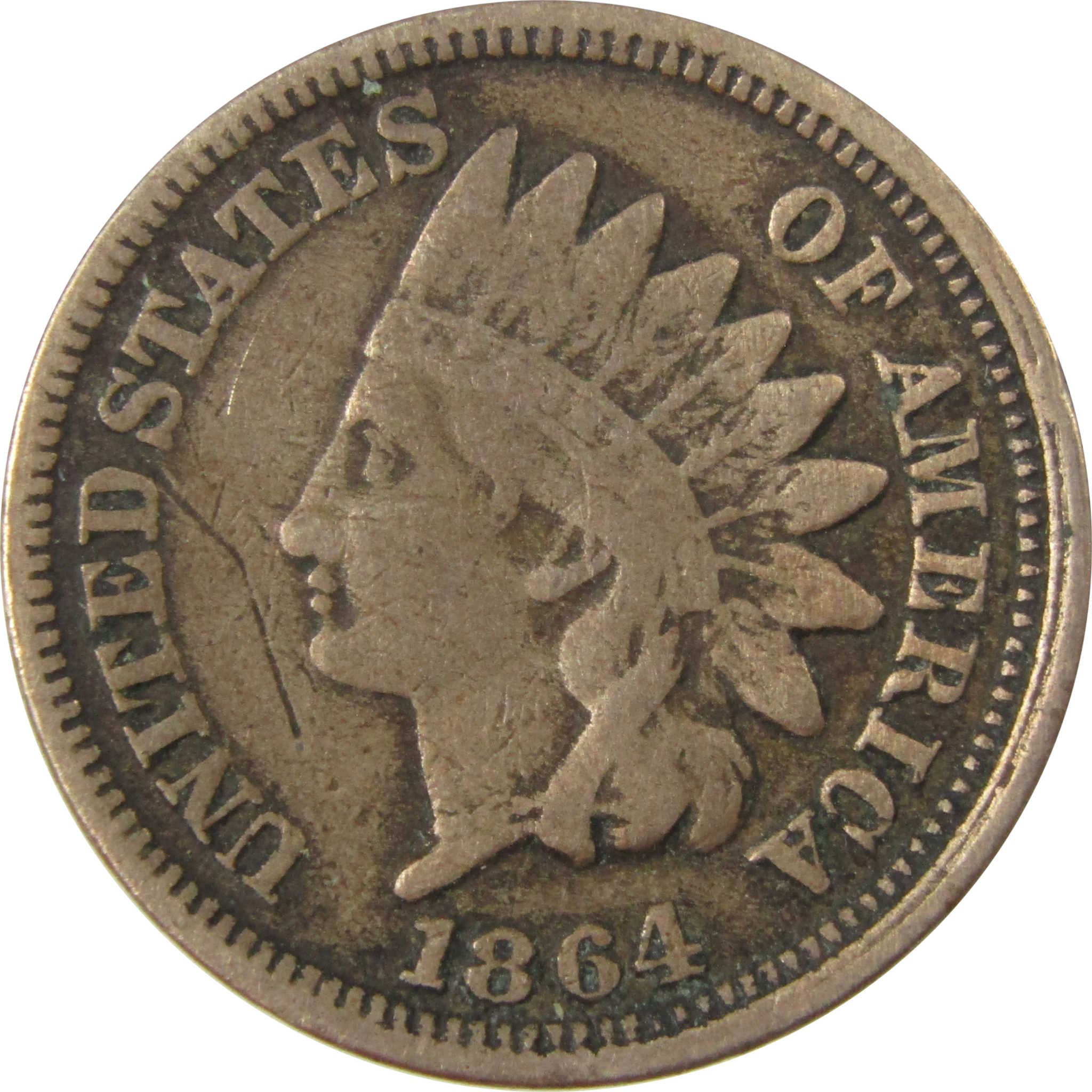 1864 Indian Head Copper-Nickel Cent VG Very Good Details SKU:CP1243