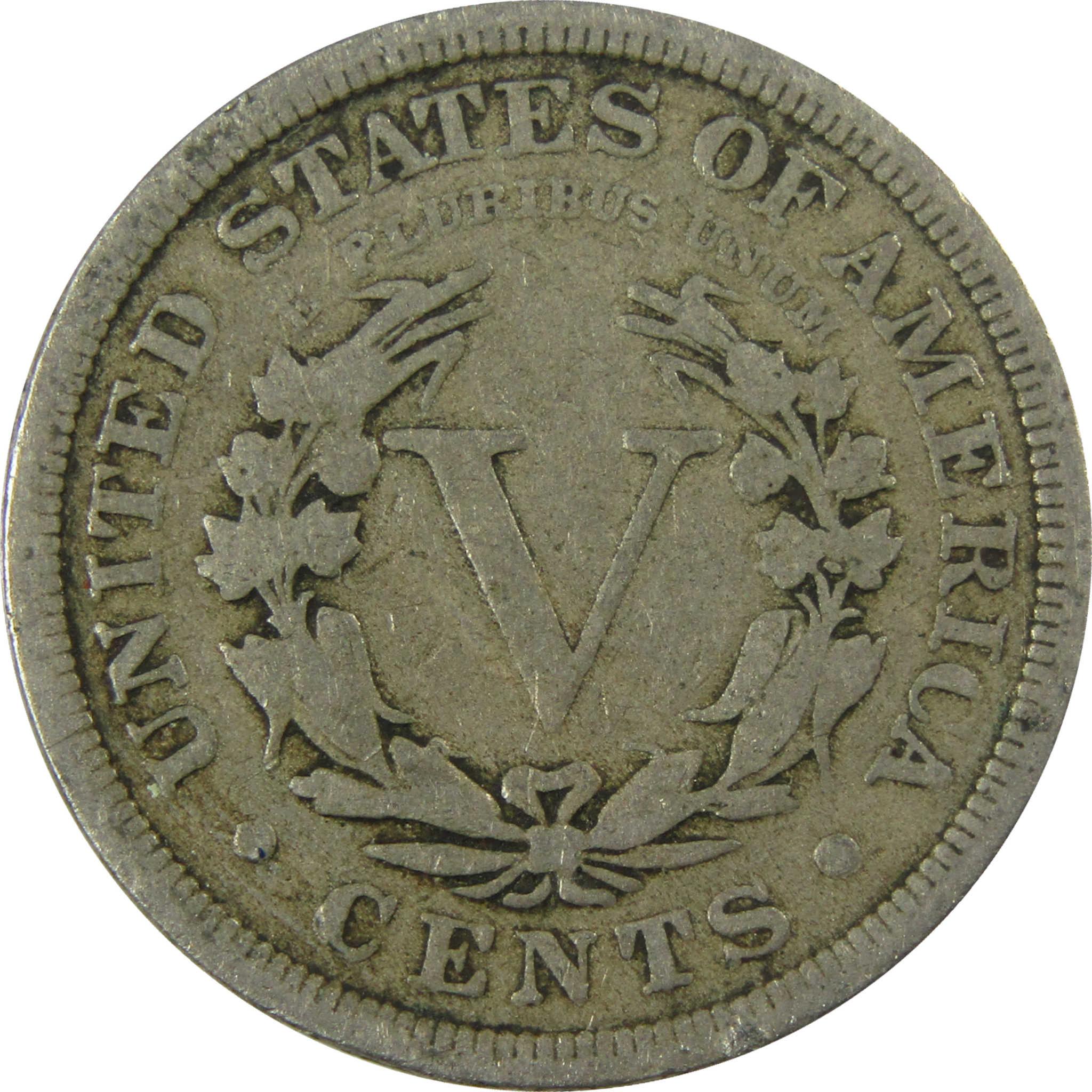 1911 Liberty Head V Nickel G Good 5c Coin Collectible SKU:I26921