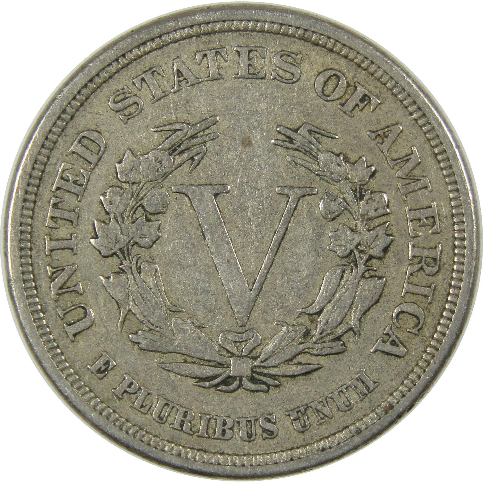 1883 No Cents Liberty Head V Nickel VF Very Fine 5c Coin SKU:I27241